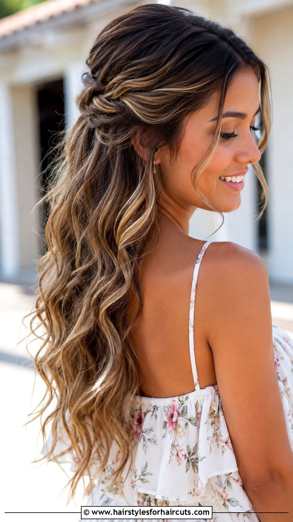 Soft Twisted Half Down Hair With Extensions - 25 hair extensions for wedding hairstyles - 25 hair extensions for wedding hairstyles