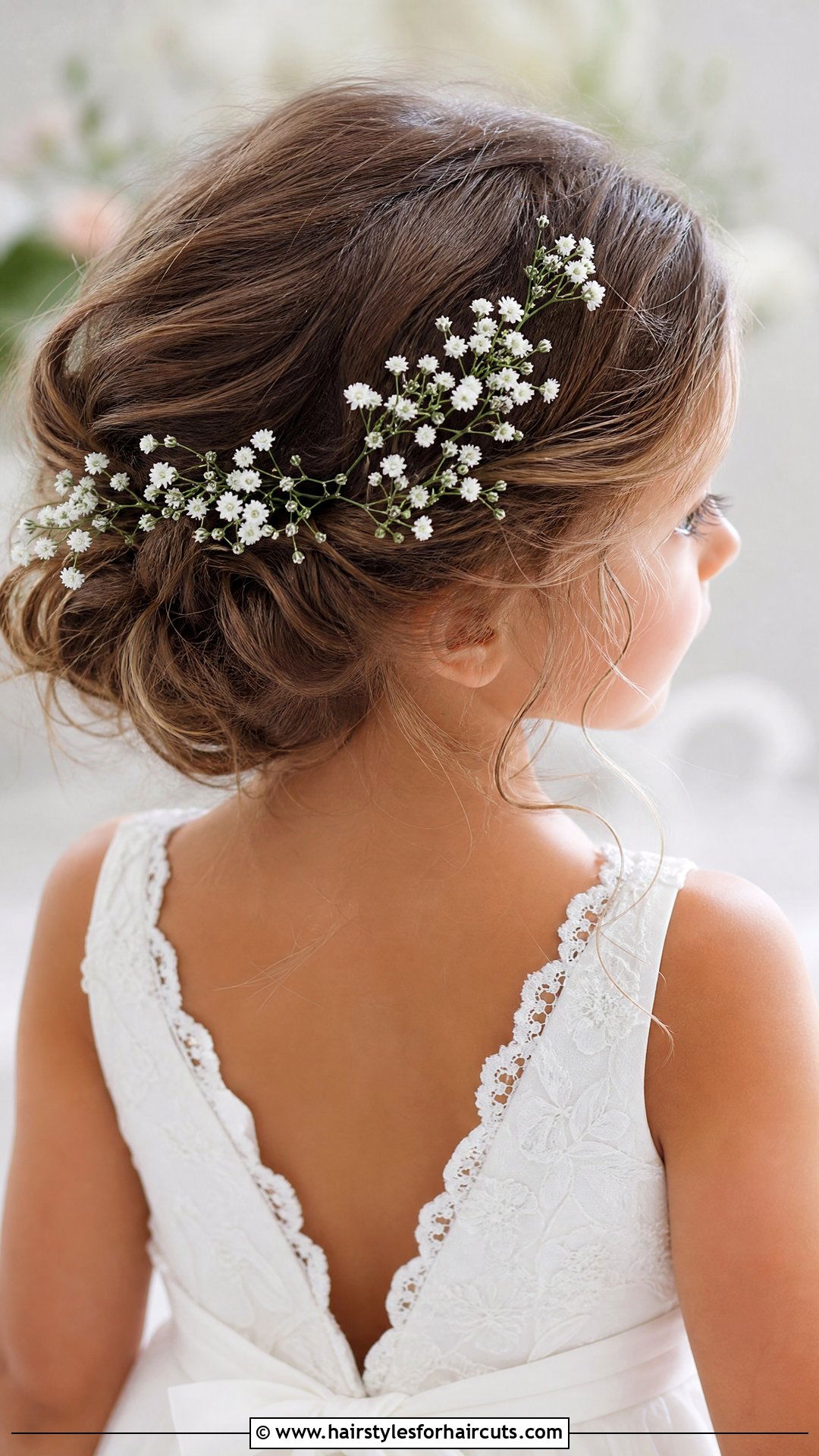 Soft Updo With Baby Breath - 25 first communion hairstyles - 25 first communion hairstyles