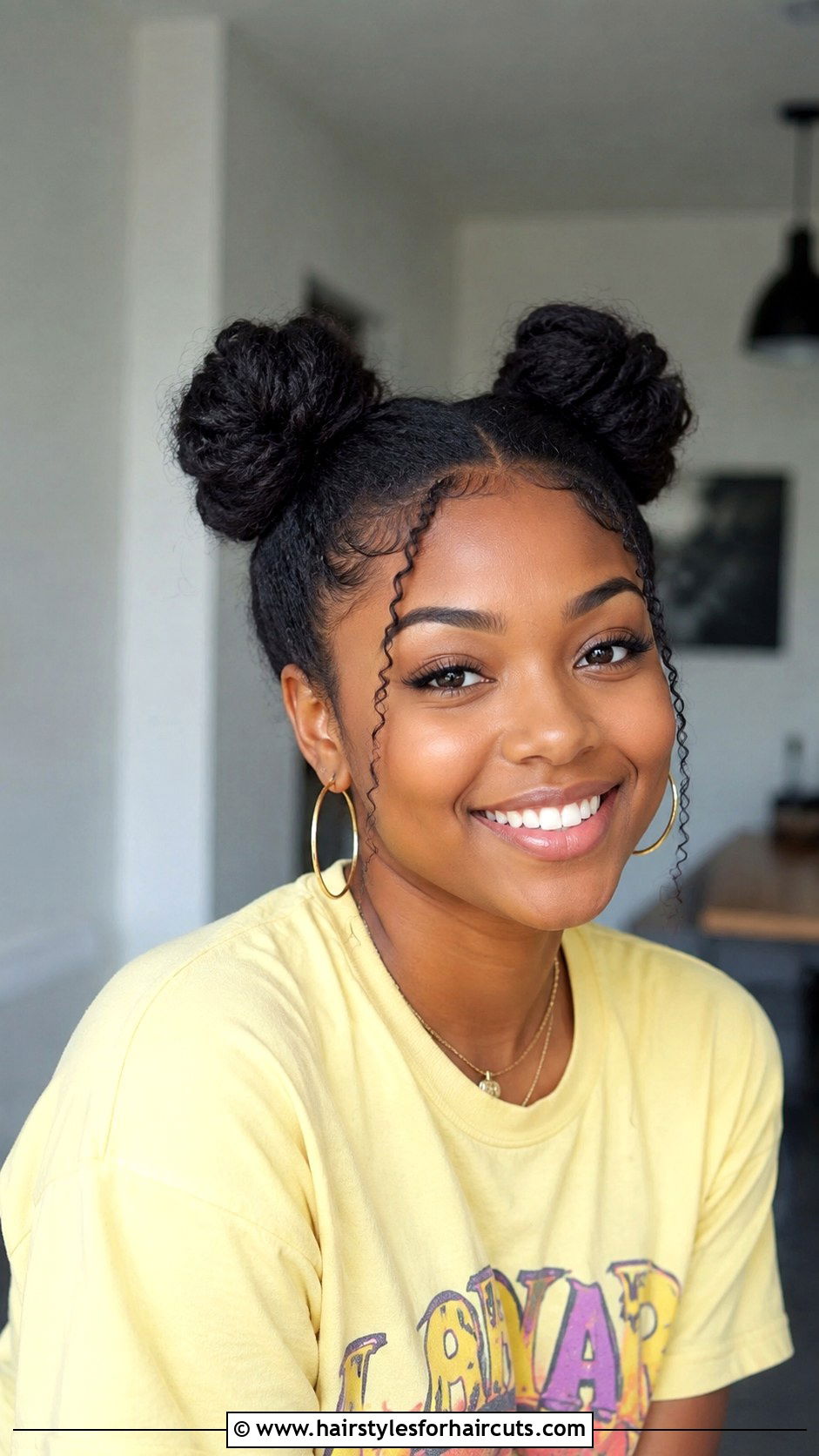 Space Buns - 25 black hair hairstyles - 25 black hair hairstyles