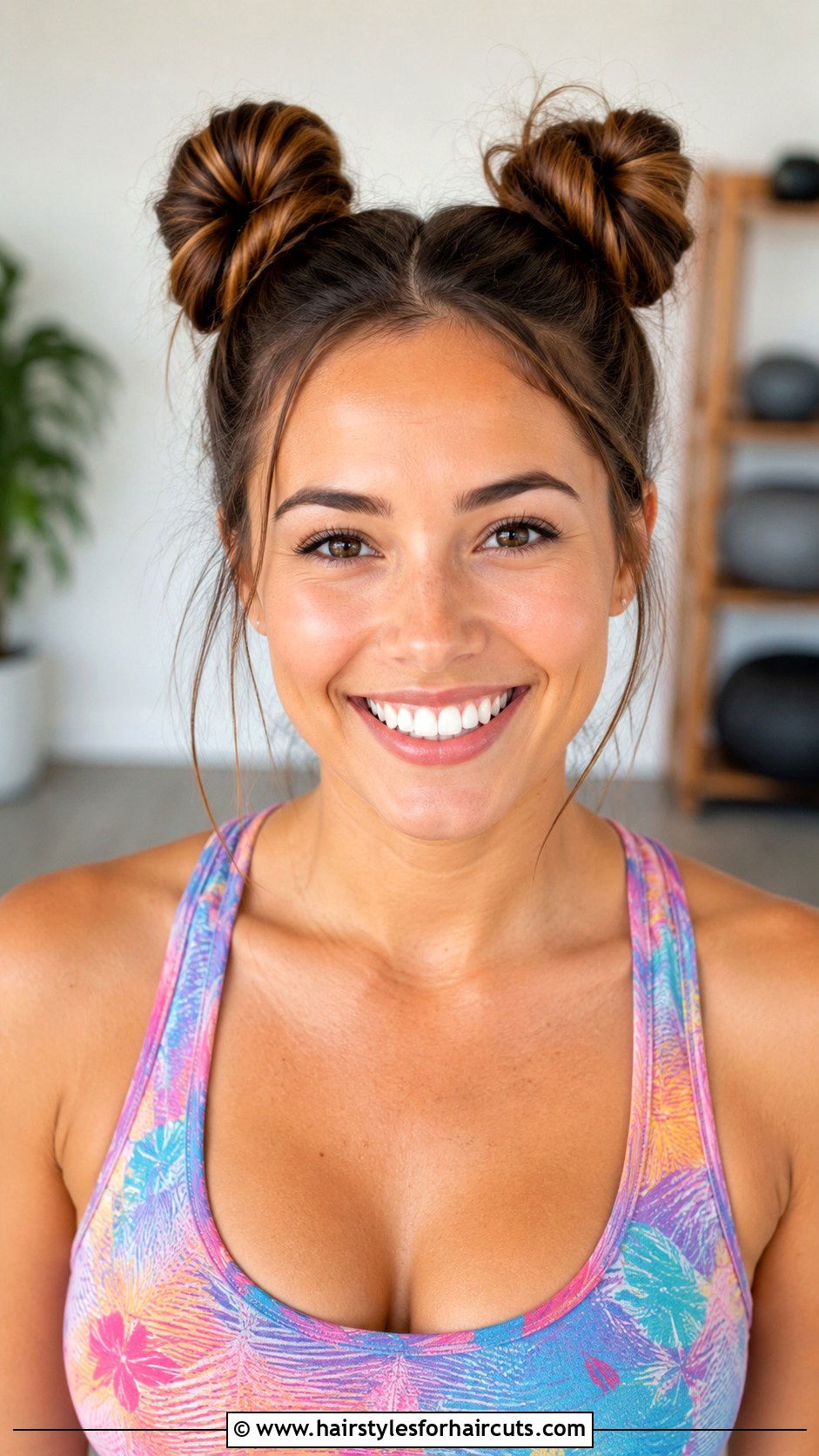 Space Buns - 25 gym hairstyles for long hair - 25 gym hairstyles for long hair