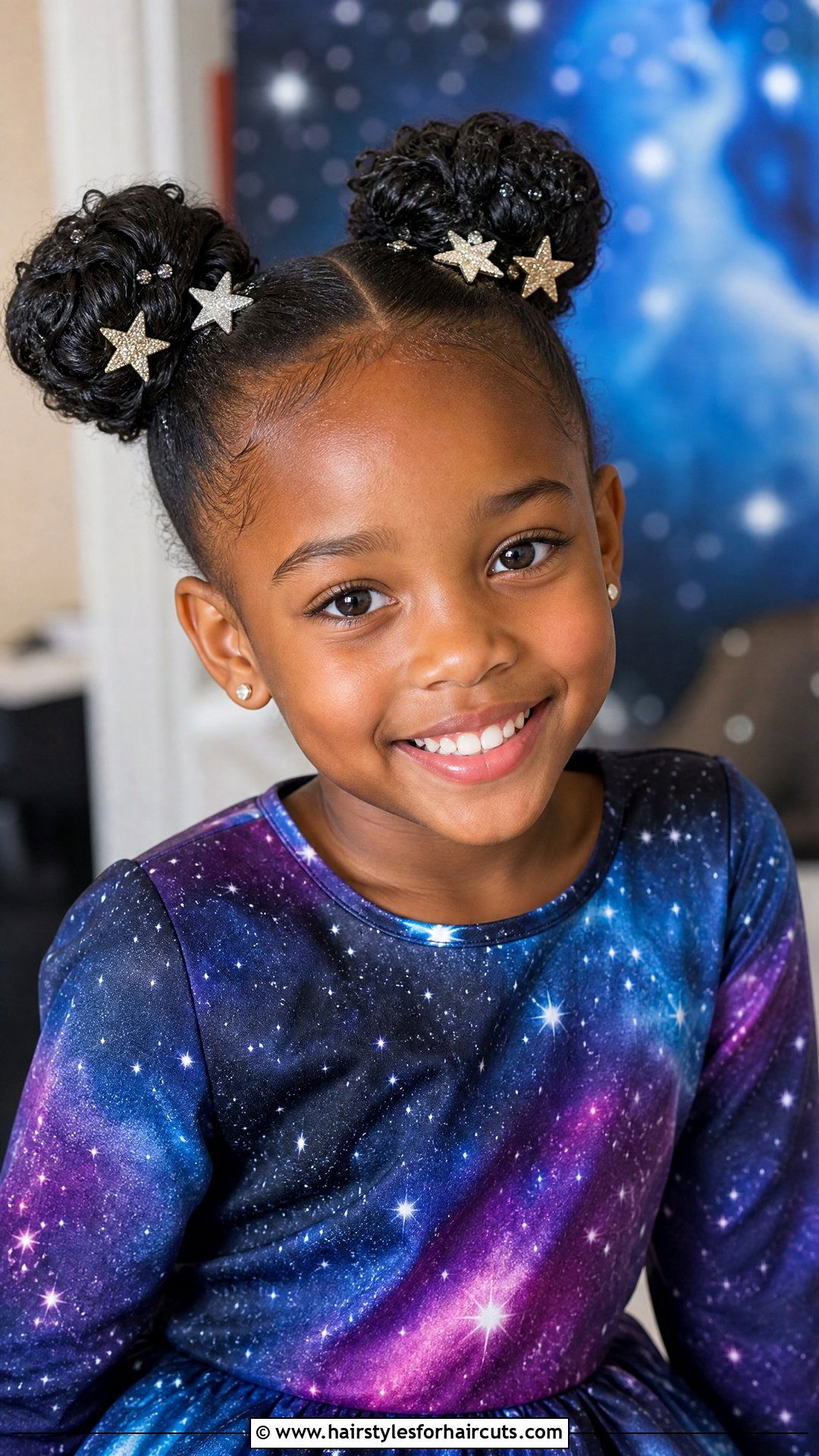 Space Buns - 25 natural hair little black girl hairstyles - 25 natural hair little black girl hairstyles