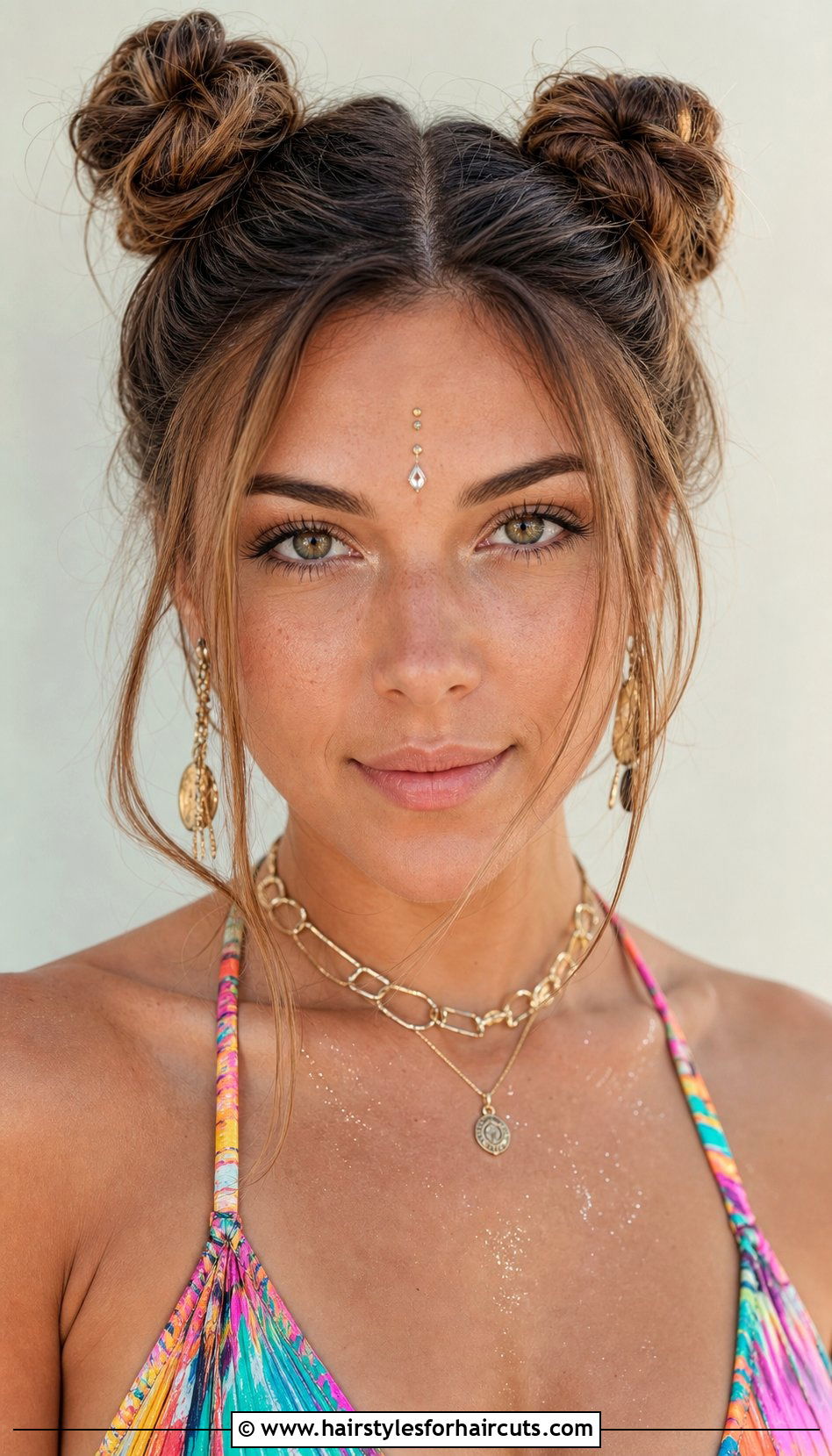 Space Buns Medium Hair - 25 medium hair summer hairstyles - 25 medium hair summer hairstyles