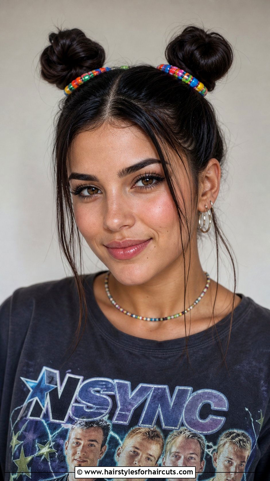 Space Buns With Y2K Hair Band - 25 hairstyles with hair bands - 25 hairstyles with hair bands