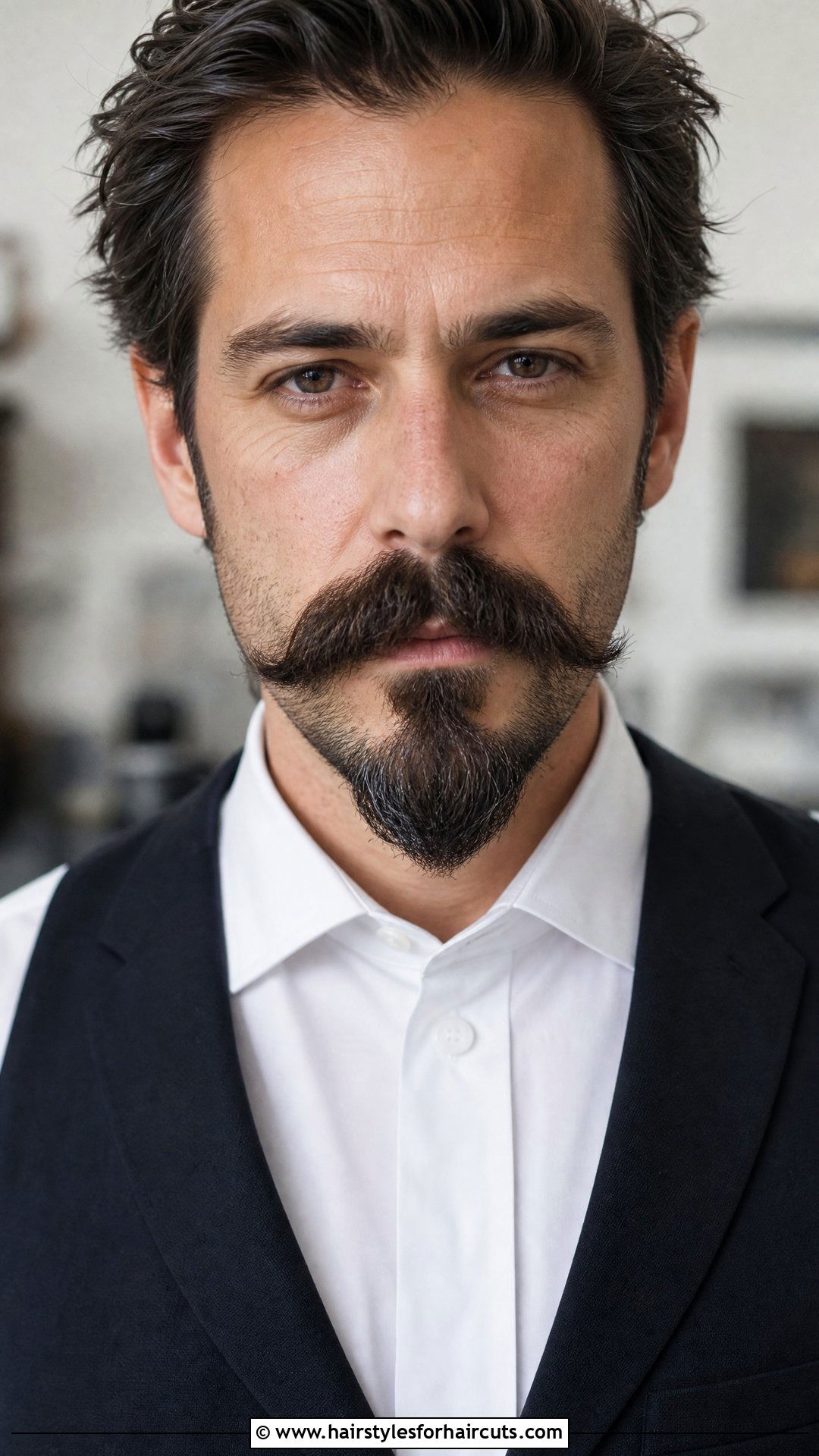 Spade Beard And Bushy Mustache - 25 old west facial hairstyles - 25 old west facial hairstyles