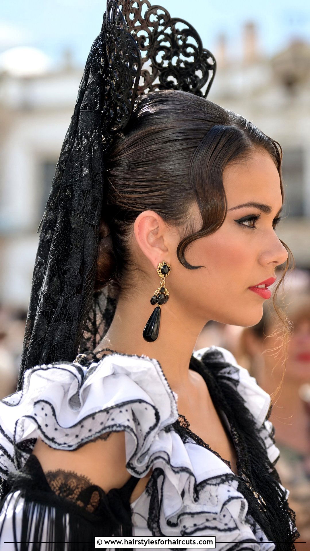 Spanish Exotic Mantilla Updo - 25 exotic hairstyles - 25 exotic hairstyles