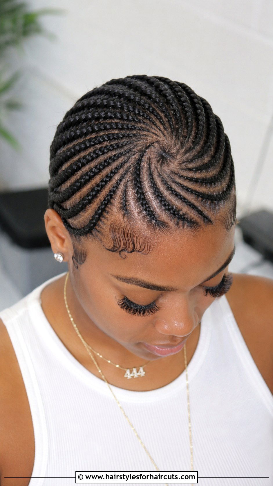 Spiral Cornrows - 25 cornrows hairstyles with natural hair - 25 cornrows hairstyles with natural hair