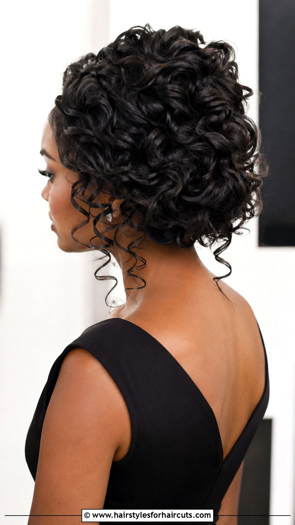 Spiral Curls Updo - 25 ball hairstyles for medium hair - 25 ball hairstyles for medium hair