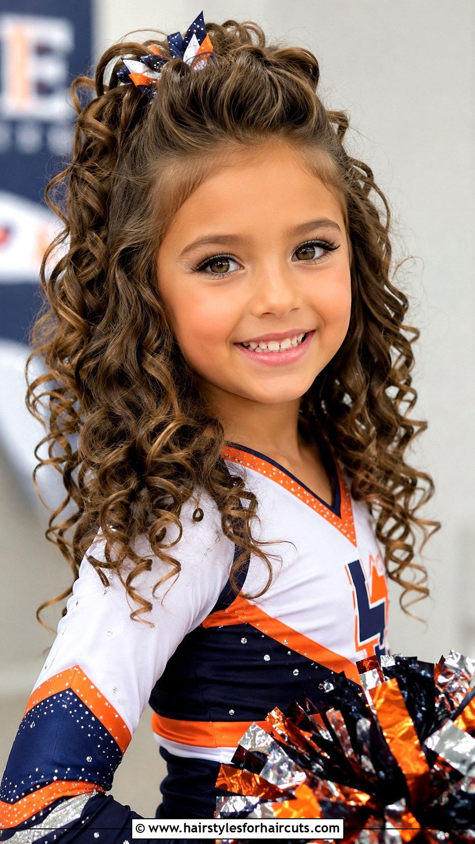 Spiral Curls With Half Up Do - 25 cheer hairstyles - 25 cheer hairstyles