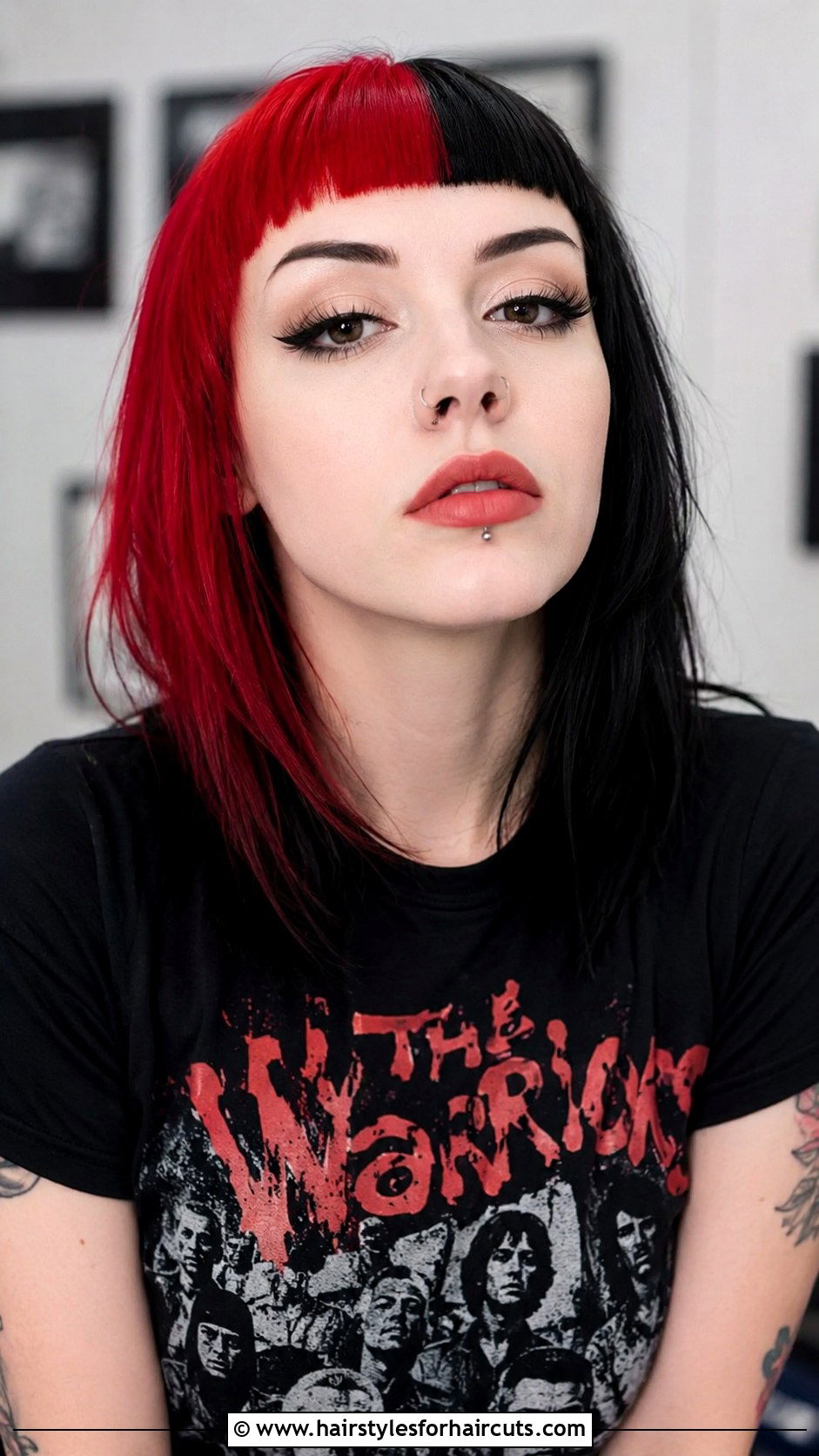 Split Dye Micro Bangs - 25 split hairstyles - 25 split hairstyles