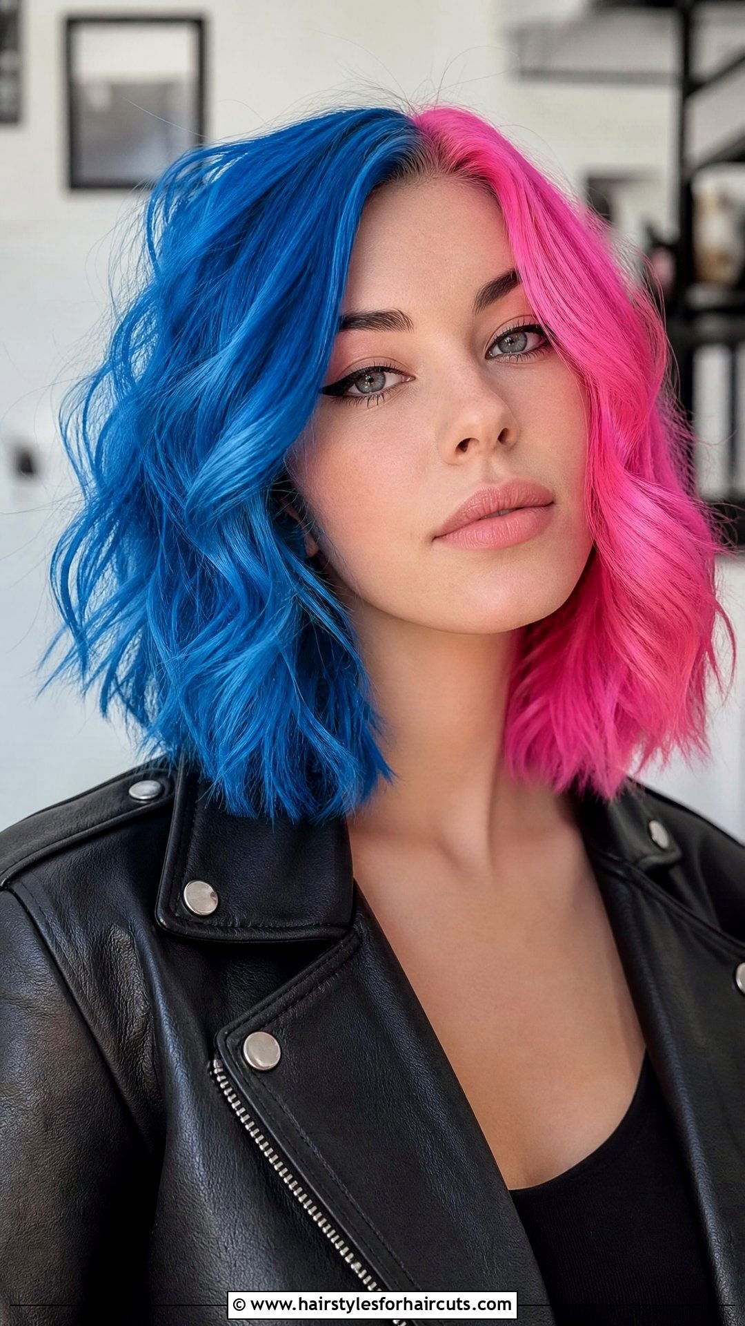 Split Dye Unicorn Lob - 25 unicorn haircuts straight hair - 25 unicorn haircuts straight hair