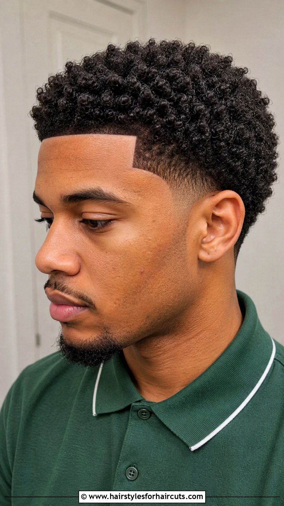 Sponge Curls With Line Up - 25 african hairstyles men - 25 african hairstyles men