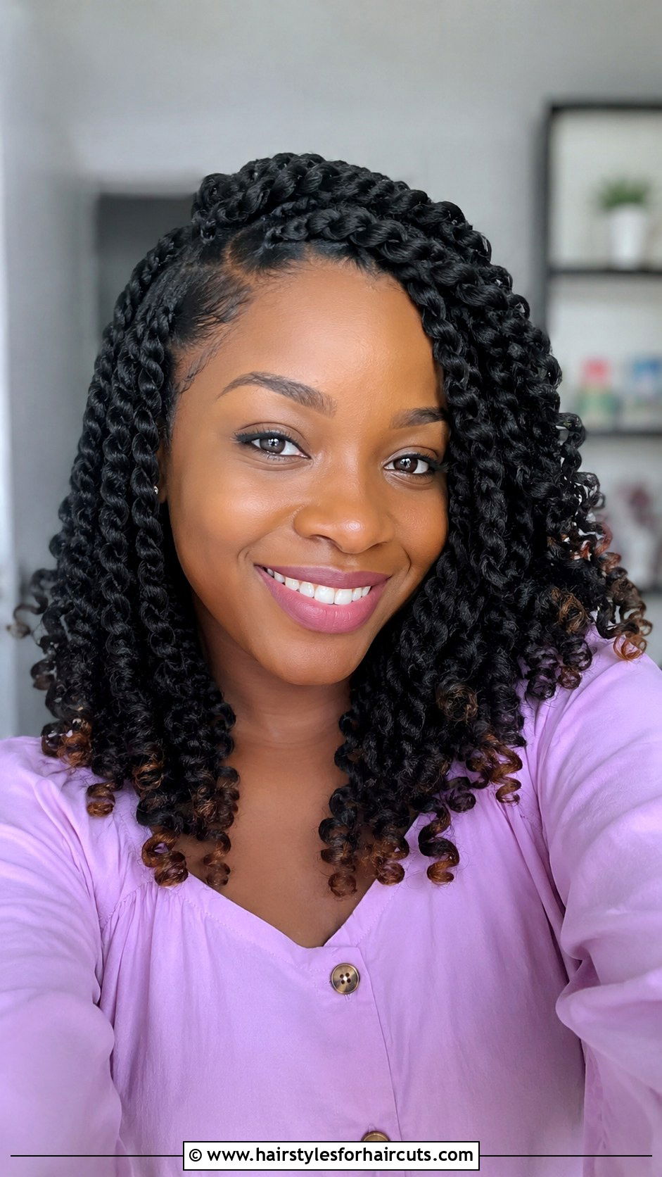 Spring Twist Crochet With Curly Ends - 25 spring twist crochet hairstyles - 25 spring twist crochet hairstyles
