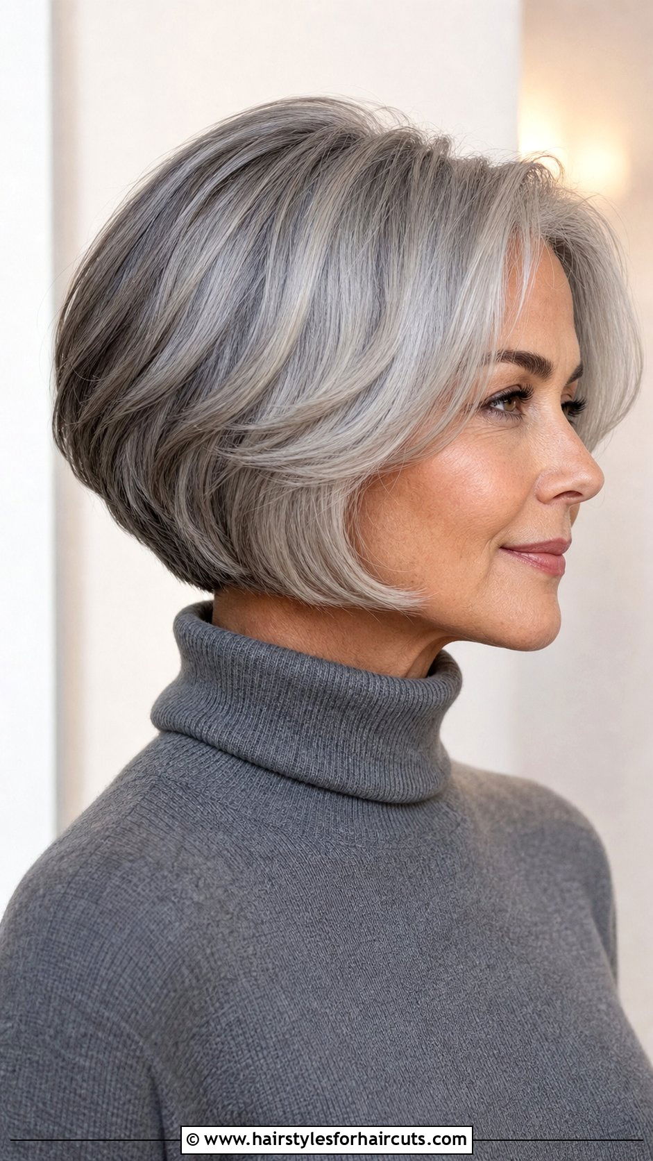 Stacked Bob Grey Hair - 25 hairstyles for grey hair over 70 - 25 hairstyles for grey hair over 70