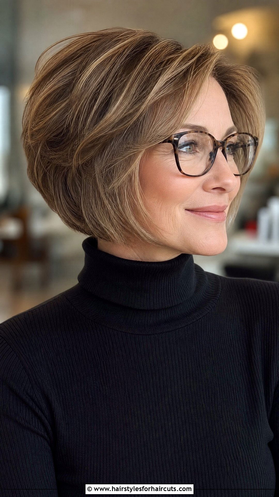 Stacked Bob With Glasses - 25 short haircuts for women with glasses - 25 short haircuts for women with glasses