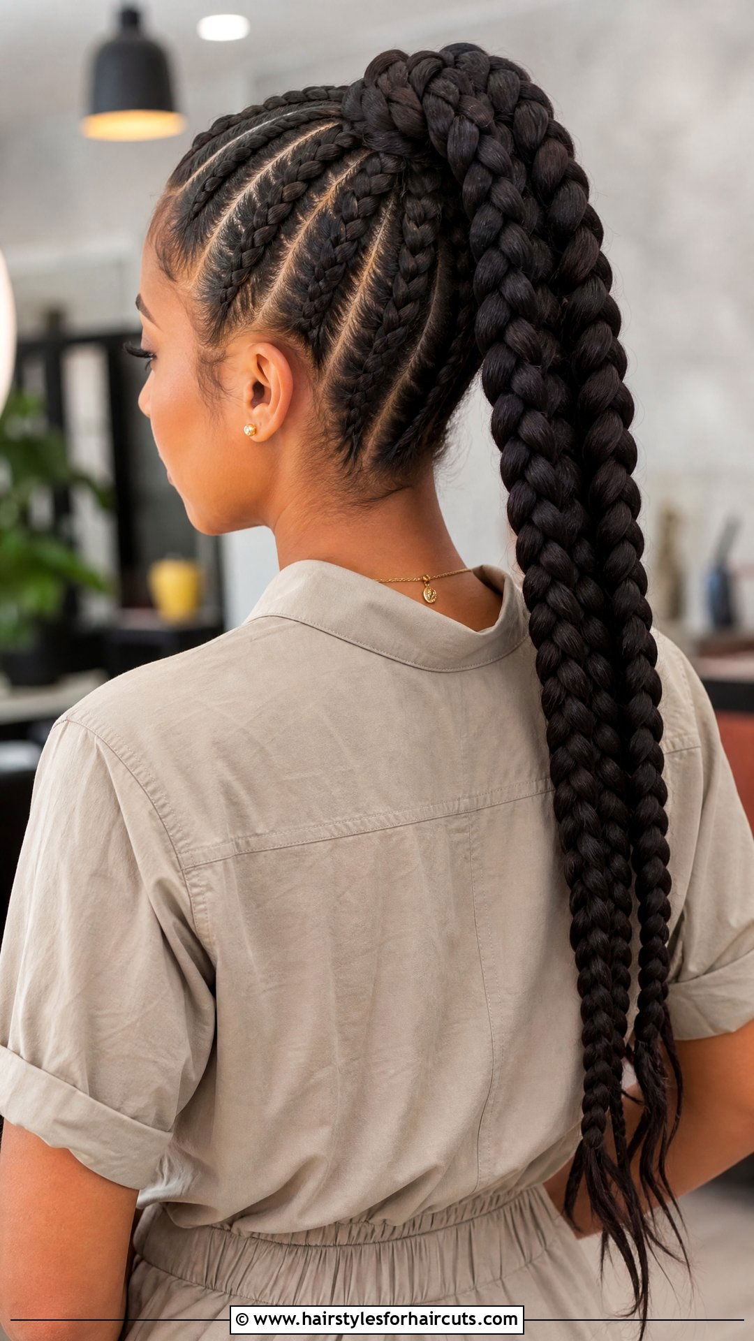 Stacked Braid Ponytail - 25 hairstyles with a braid - 25 hairstyles with a braid