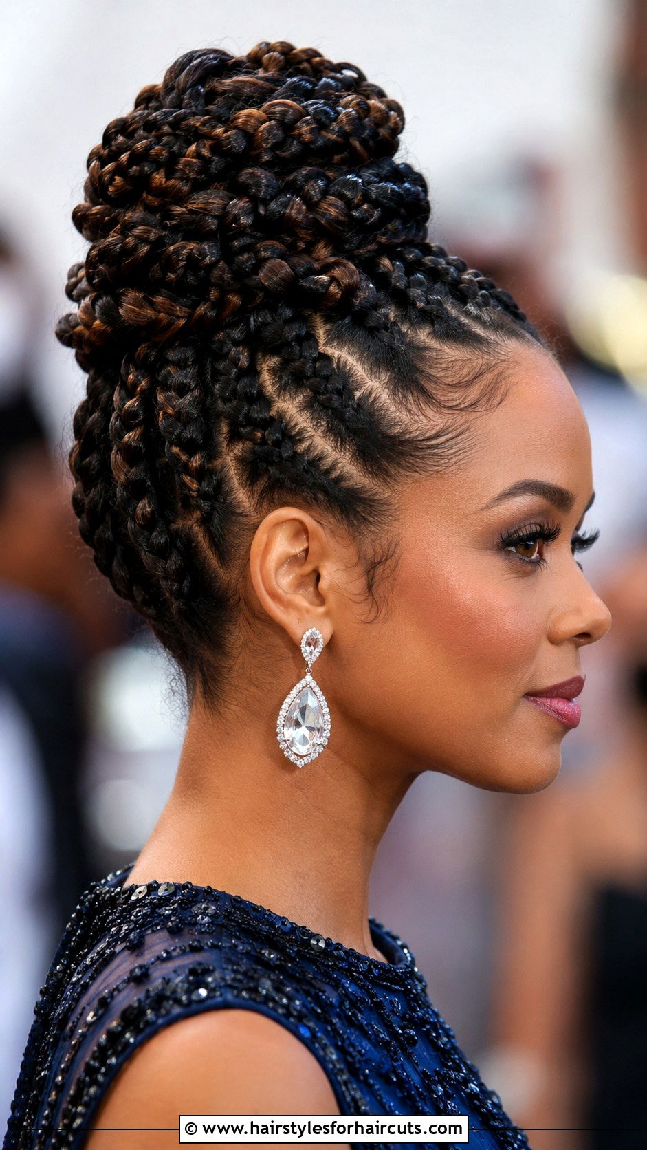 Stacked Braids Updo - 25 hair up hairstyles for long hair - 25 hair up hairstyles for long hair