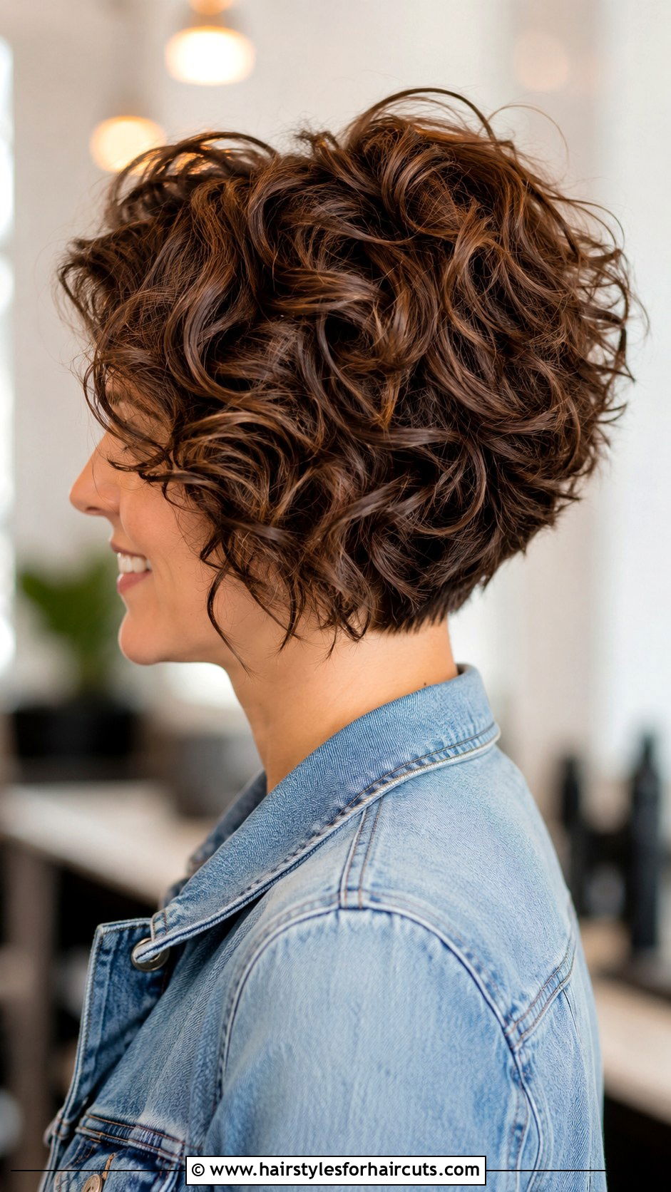 Stacked Curly Bob - 25 bob haircuts curly hair - 25 bob haircuts curly hair