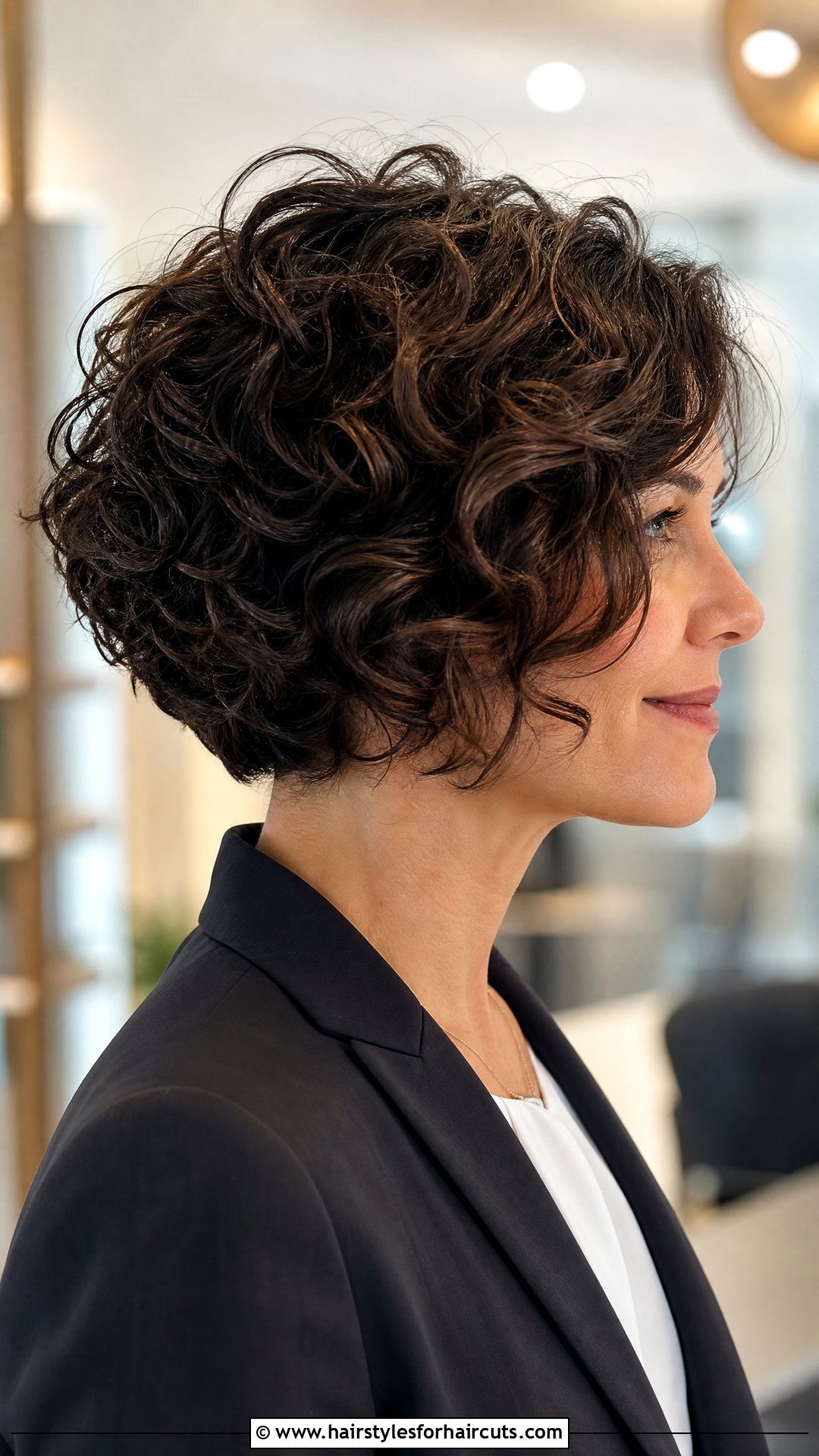 Stacked Curly Bob Hairstyle - 25 woman curly hairstyles - 25 woman curly hairstyles
