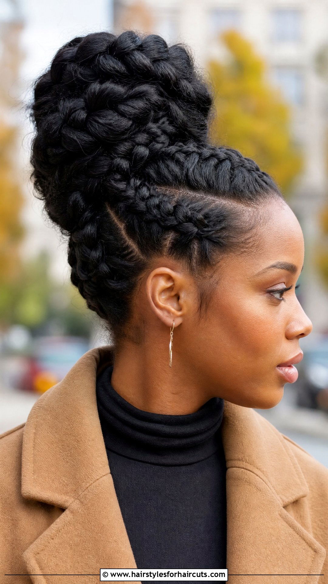 Stacked French Braid Updo - 25 french braid updo hairstyles for black hair - 25 french braid updo hairstyles for black hair