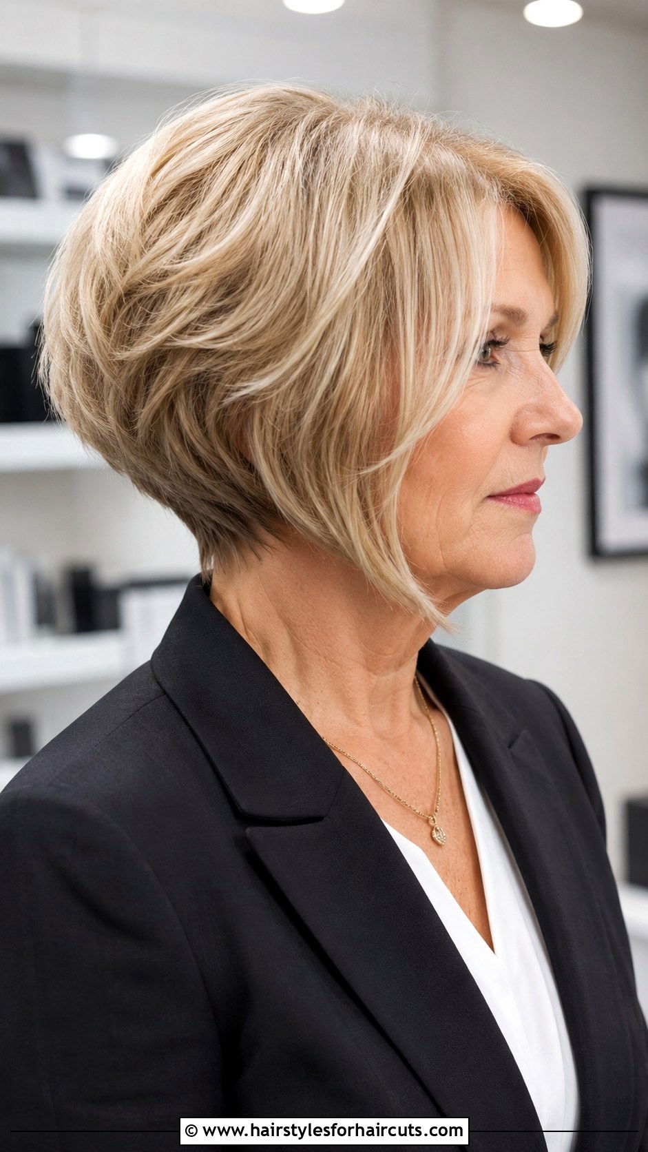 Stacked Inverted Bob - 25 best hairstyles for women over 60 - 25 best hairstyles for women over 60