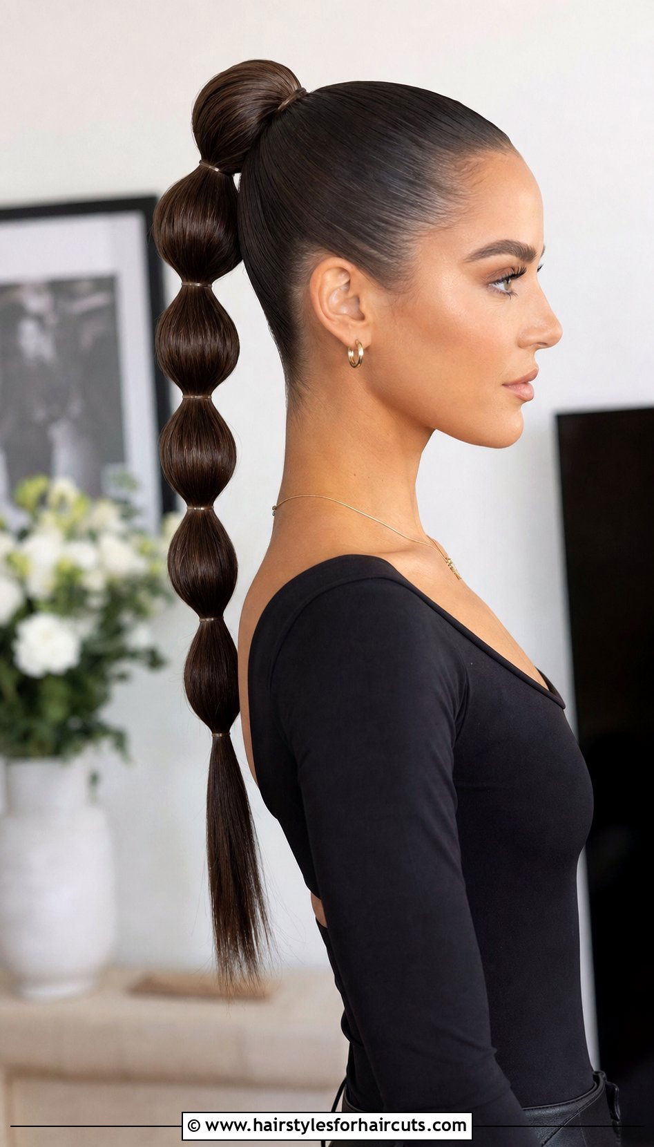 Stacked Rubber Band Ponytail Straight Hair - 25 hairstyles with rubber bands straight hair - 25 hairstyles with rubber bands straight hair