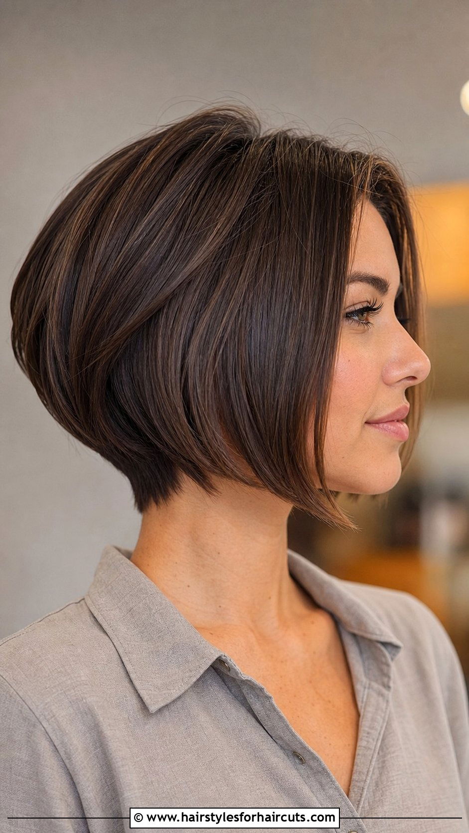 Stacked Short Bob Haircut - 25 short haircuts for girls with thin hair - 25 short haircuts for girls with thin hair
