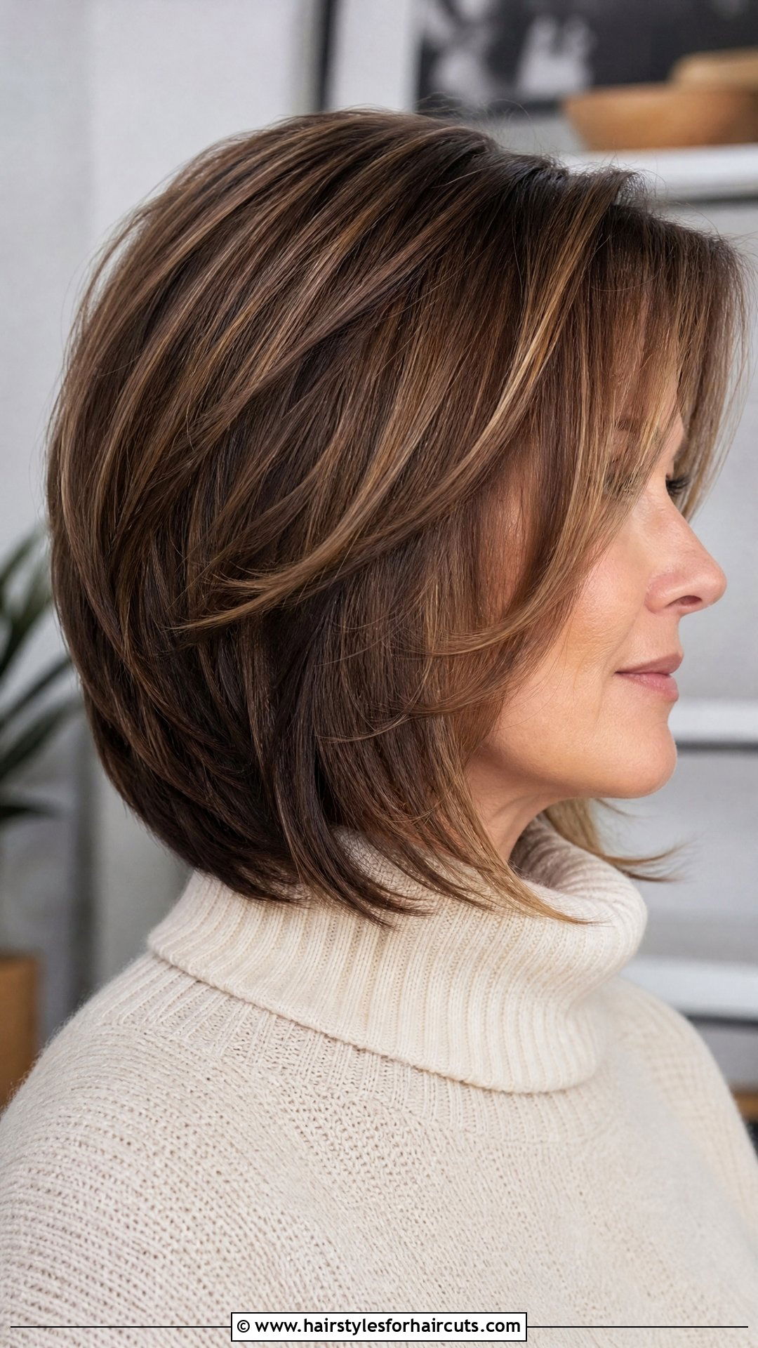Stacked Shoulder Length Bob - 25 shoulder length haircuts for women over 60 - 25 shoulder length haircuts for women over 60