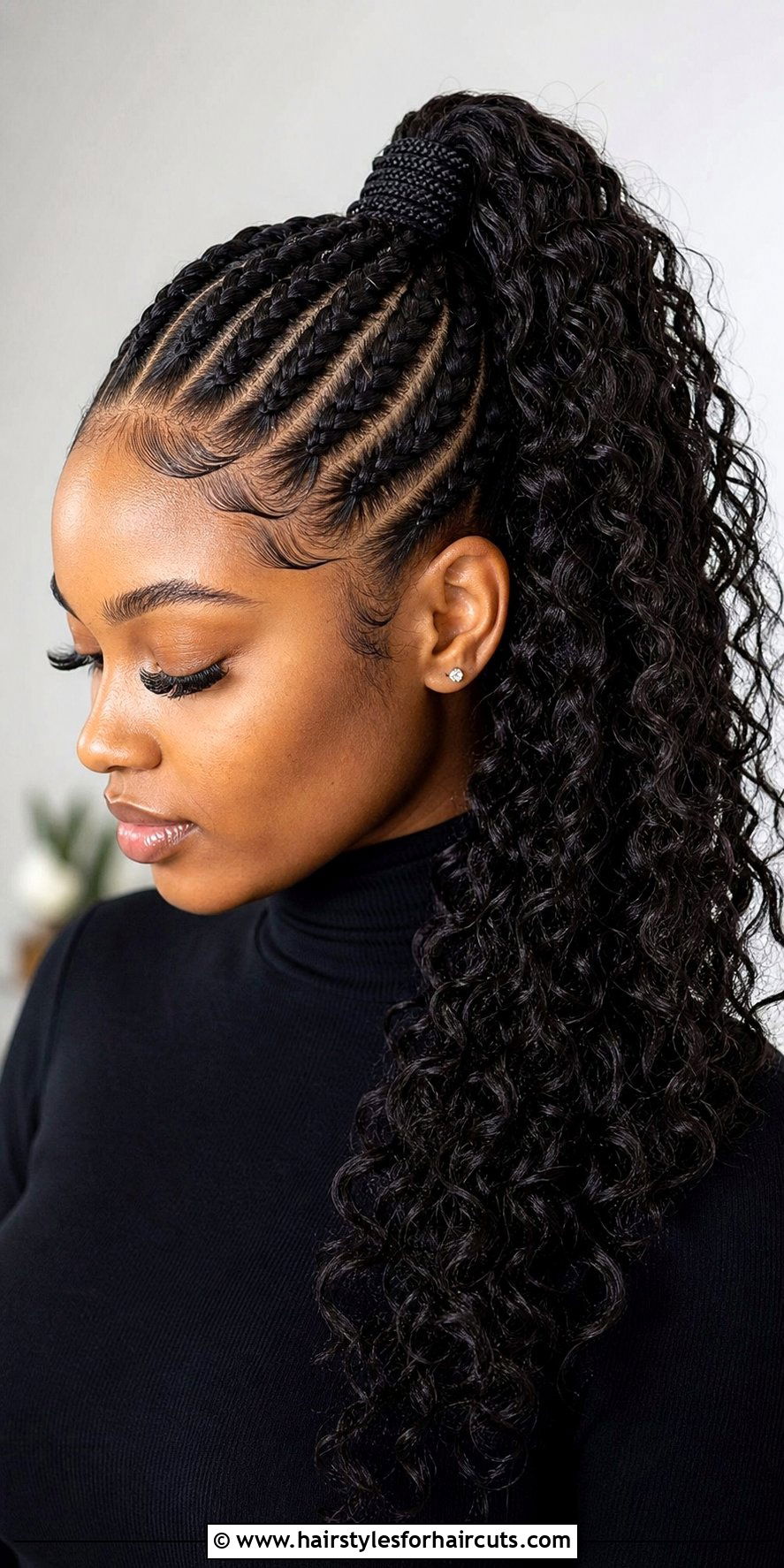Stitch In Front Braid Ponytail - 25 front braid hairstyles for black hair - 25 front braid hairstyles for black hair