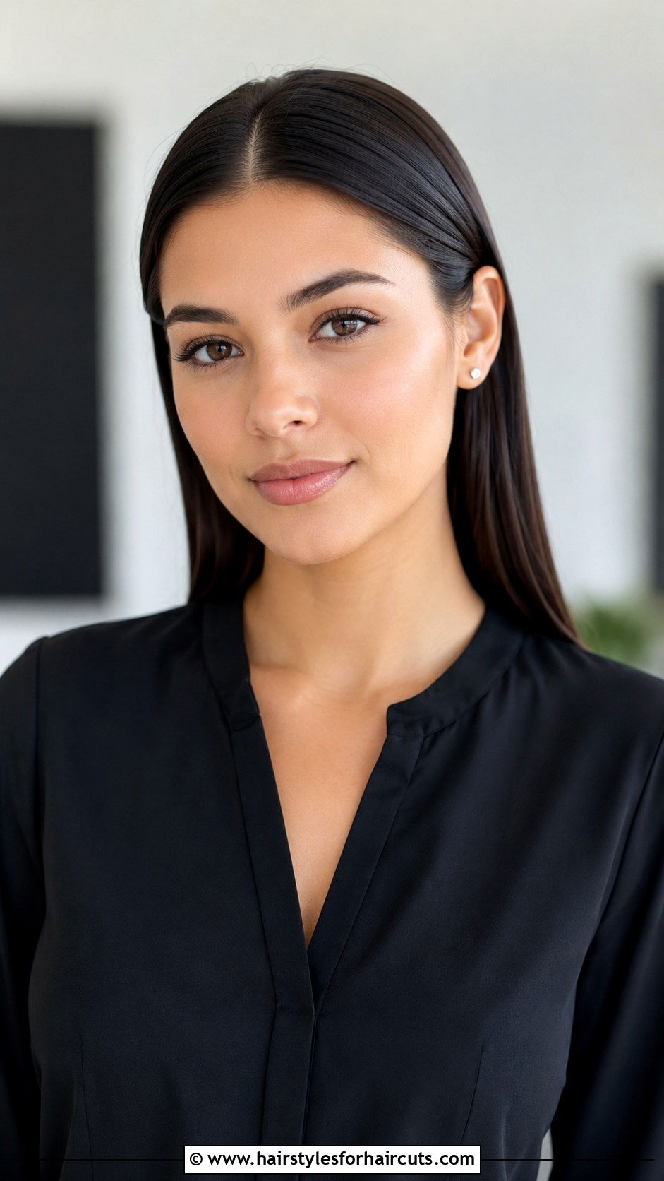 Straight And Tucked Behind Ears - 25 funeral hairstyles - 25 funeral hairstyles
