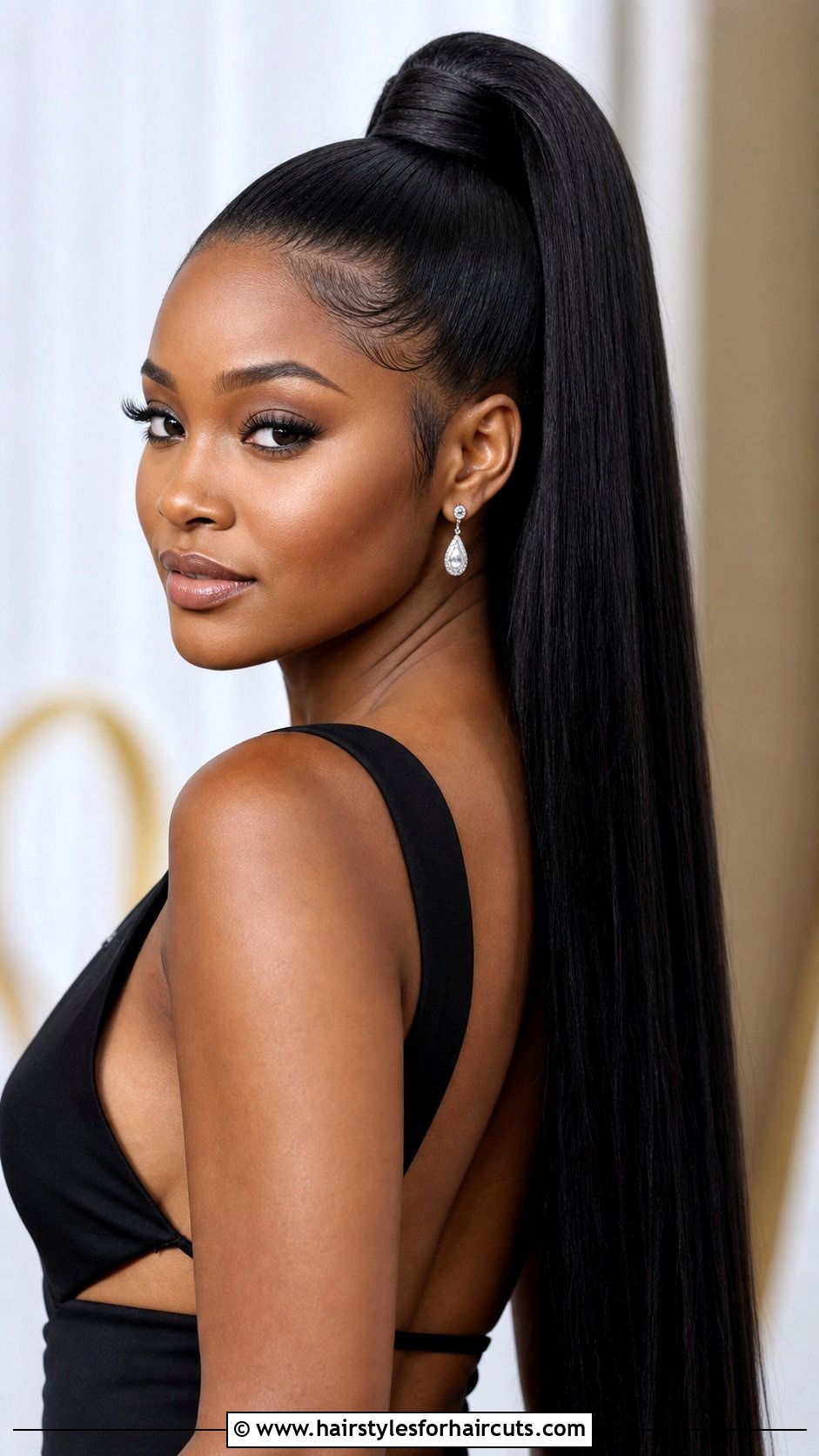 Straight HD Lace High Ponytail - 25 high ponytail hairstyles for black hair - 25 high ponytail hairstyles for black hair
