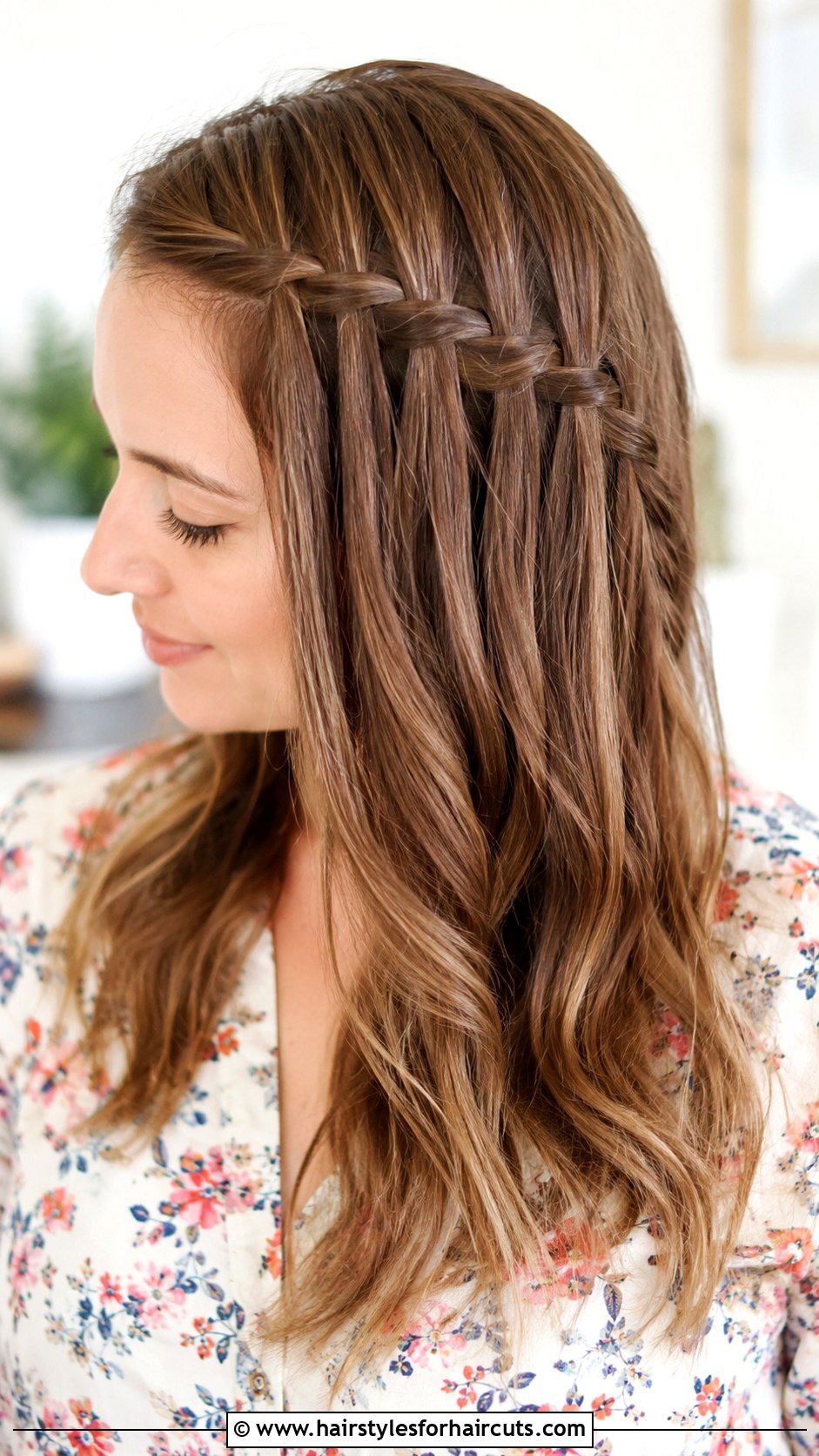 Straight Hair Waterfall Braid - 25 straight hair cute hairstyles - 25 straight hair cute hairstyles