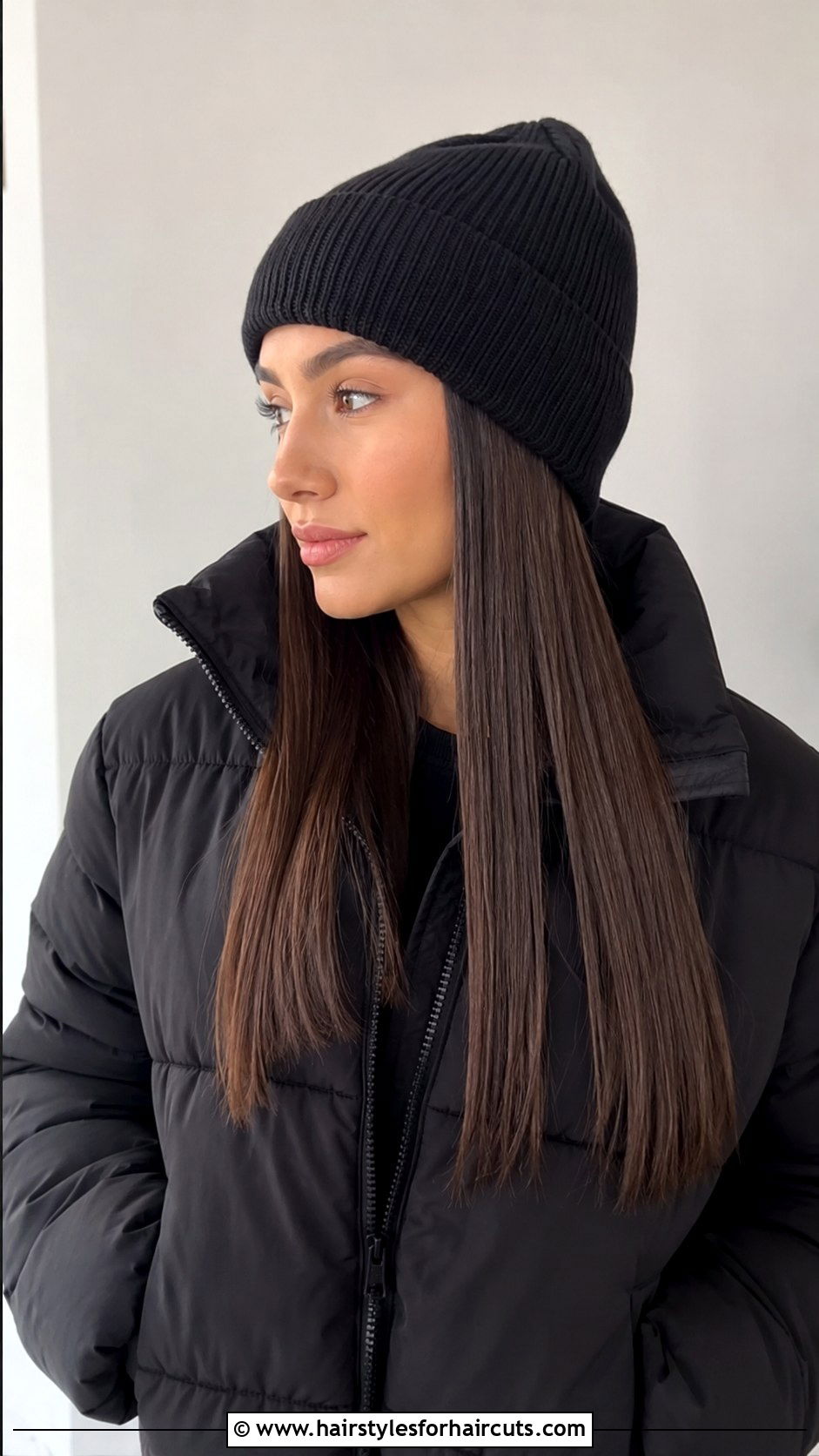 Straight Hair With Beanie - 25 beanie hairstyles - 25 beanie hairstyles