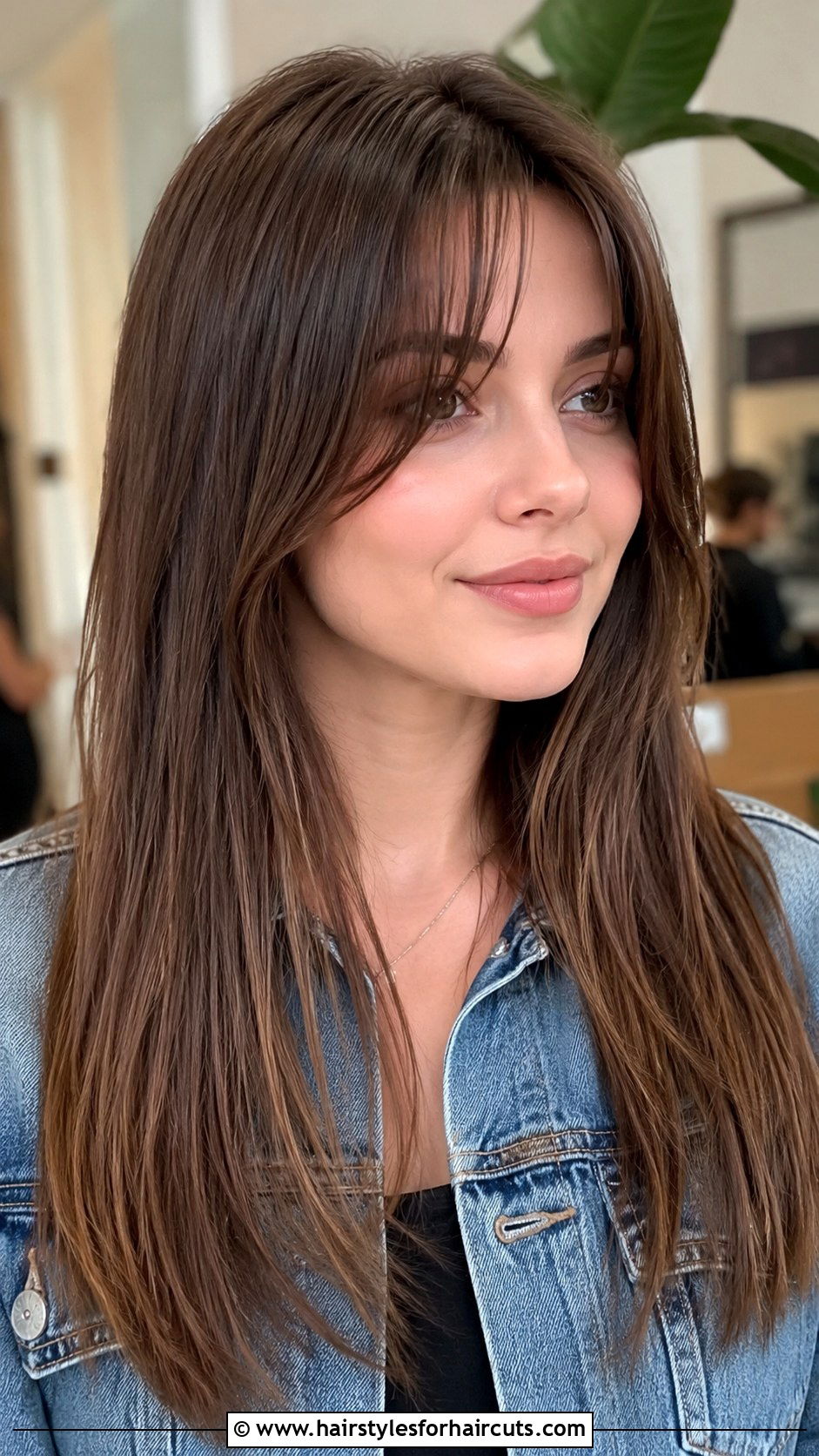 Straight Hair With Curtain Bangs - 25 clip in hair extensions hairstyles - 25 clip in hair extensions hairstyles
