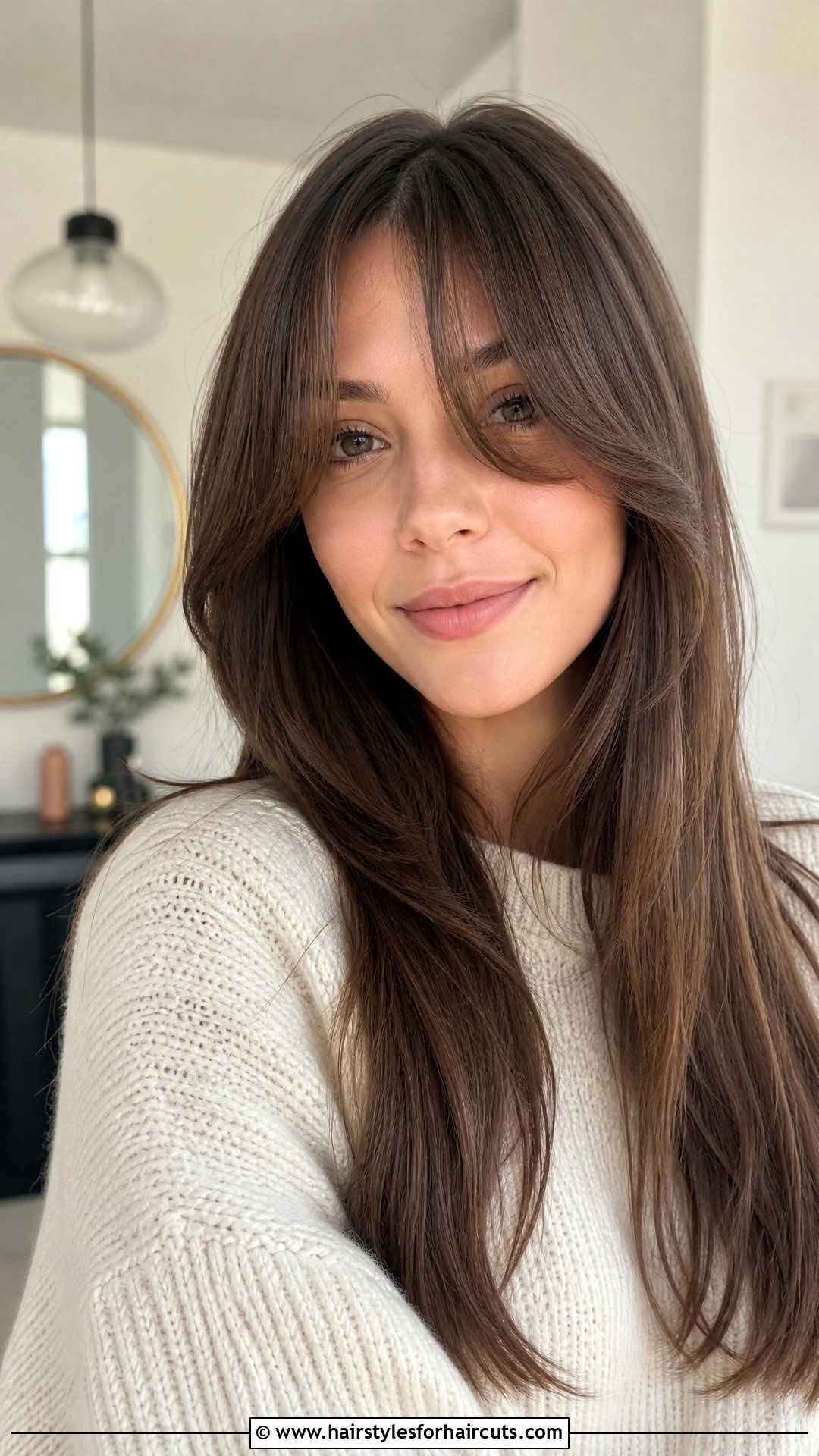 Straight Hair With Curtain Bangs - 25 flat iron straight hairstyles for black hair - 25 flat iron straight hairstyles for black hair