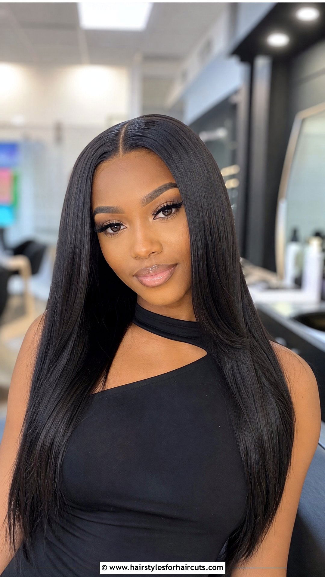 Straight Sew In - 25 long black hairstyles - 25 long black hairstyles