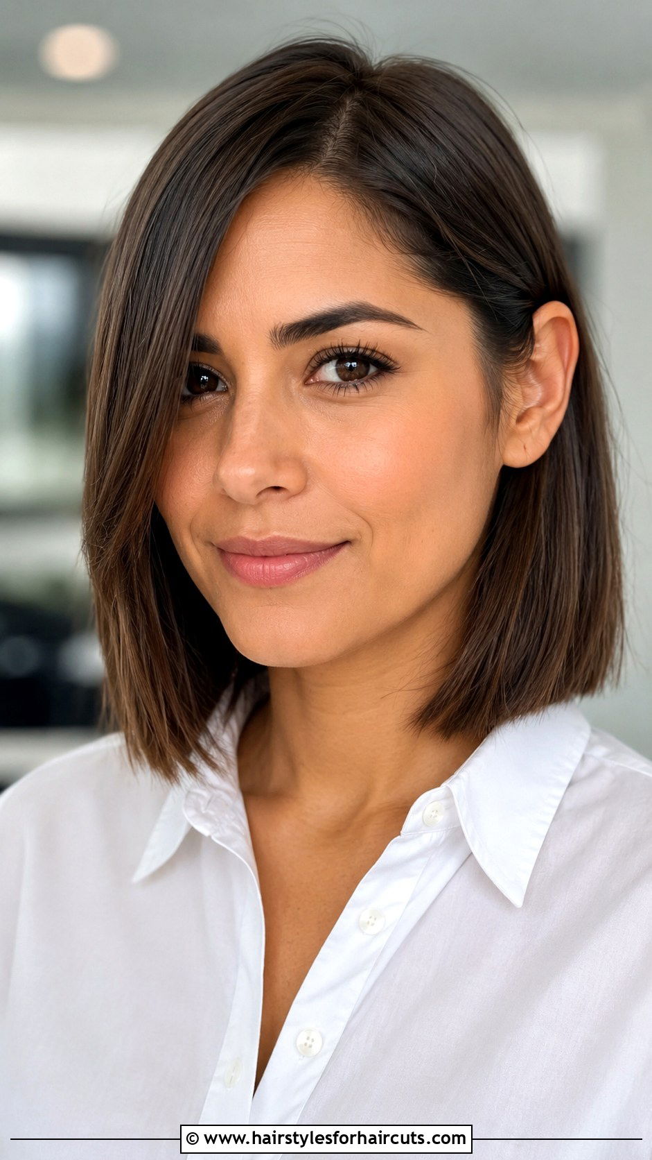 Straight Shoulder Length Bob - 25 shoulder length short haircuts - 25 shoulder length short haircuts