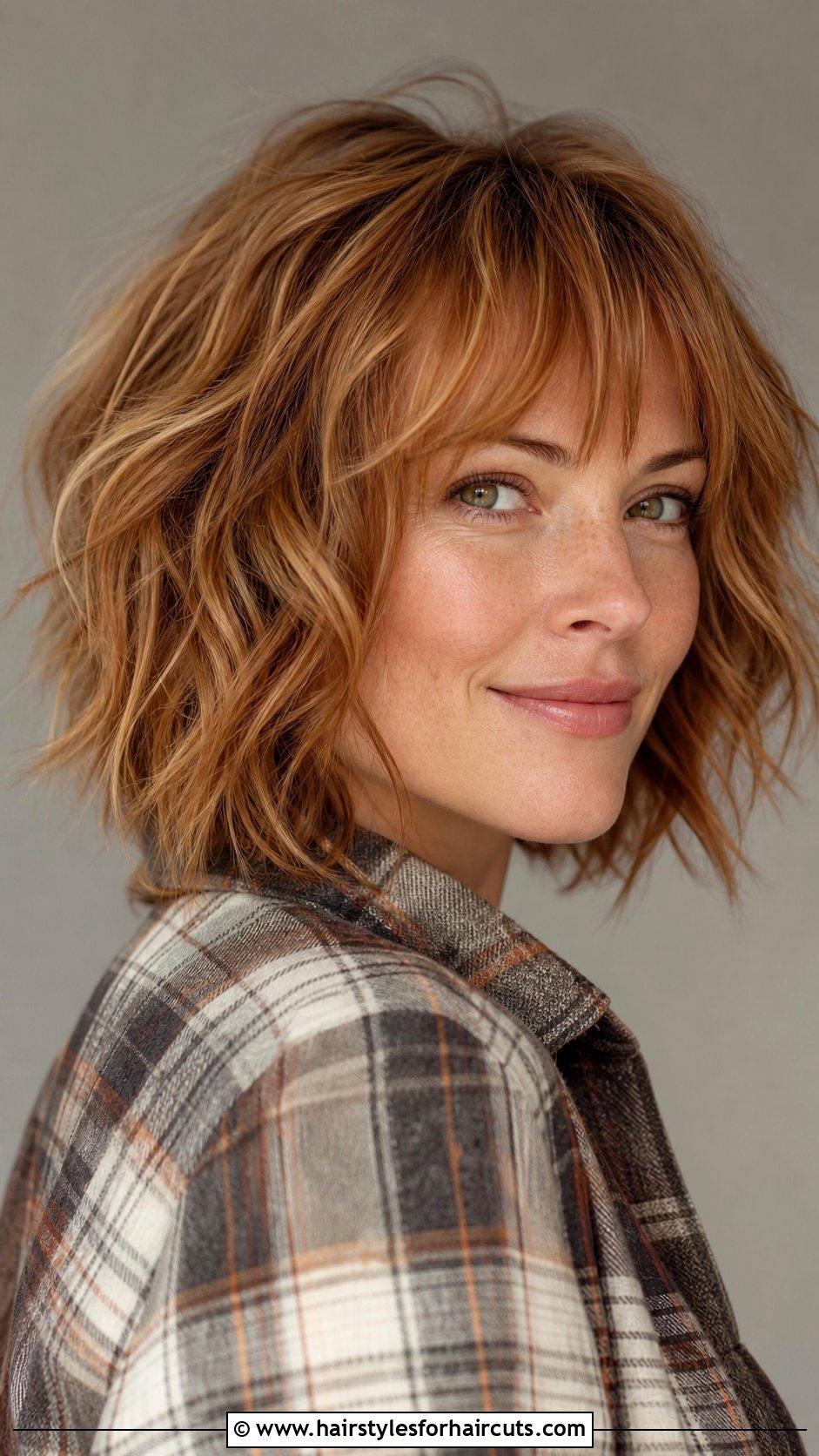 Strawberry Blonde Shaggy Bob - 25 short red hairstyles - 25 short red hairstyles