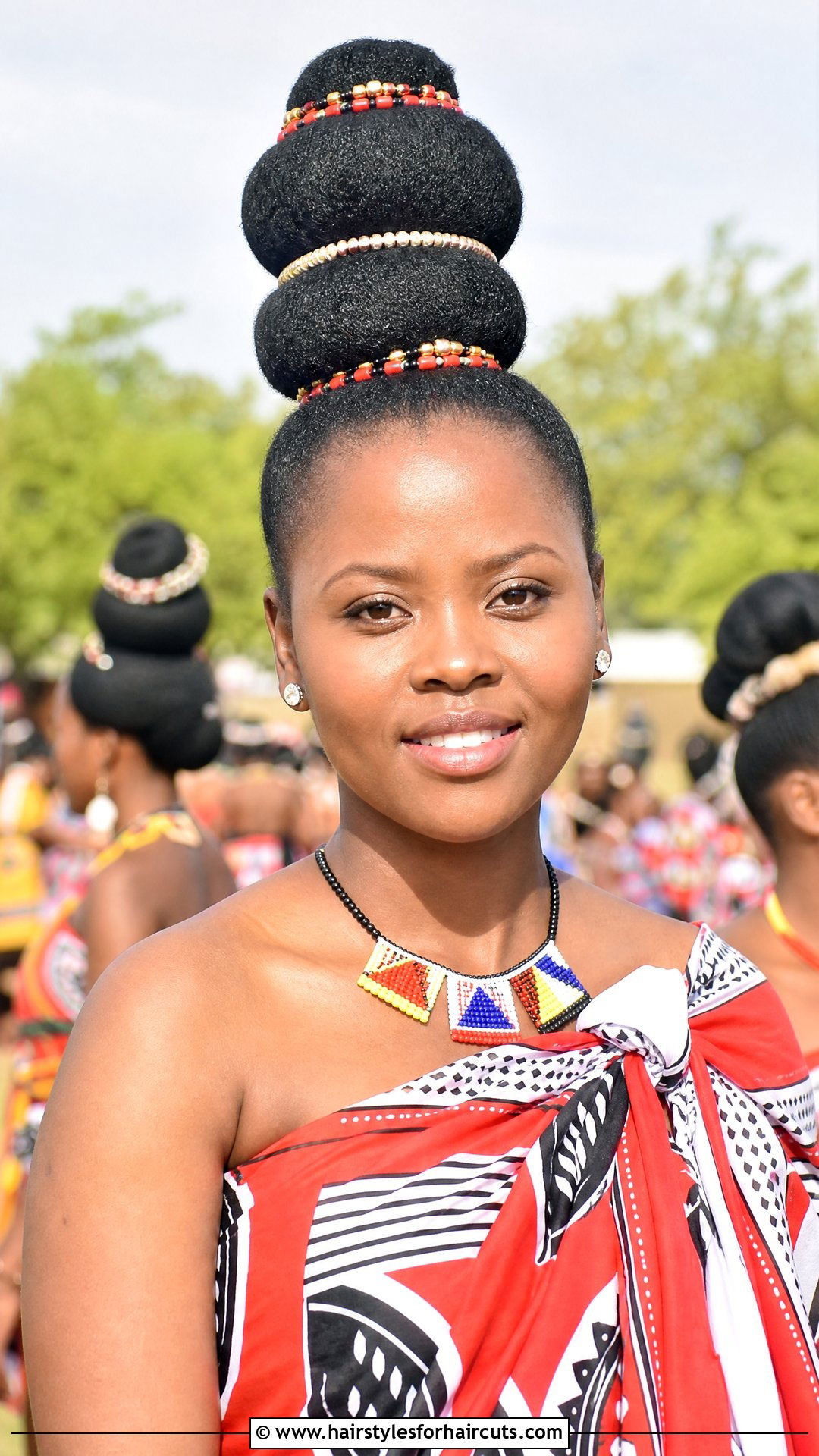 Swazi Bun Stack Hairstyle - 25 ancient african hairstyles - 25 ancient african hairstyles