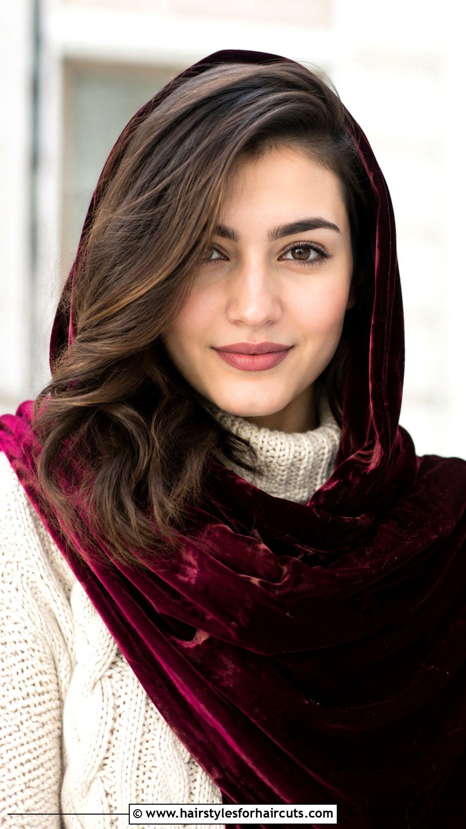 Sweeping Side Part With Scarf Wrap - 25 scarf hairstyles for short hair - 25 scarf hairstyles for short hair
