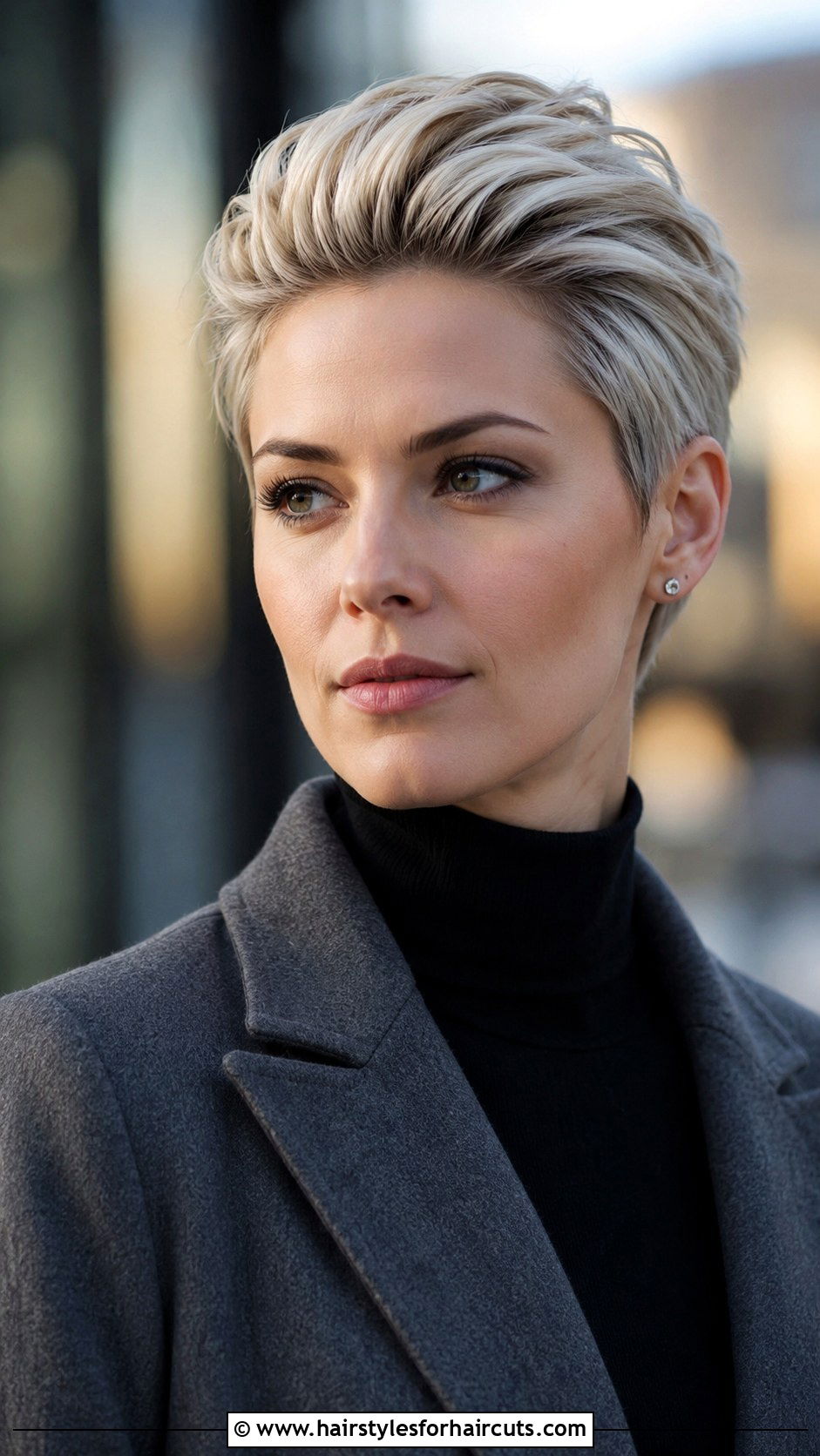 Swept Back Pixie Cut - 25 elegant short hairstyles - 25 elegant short hairstyles