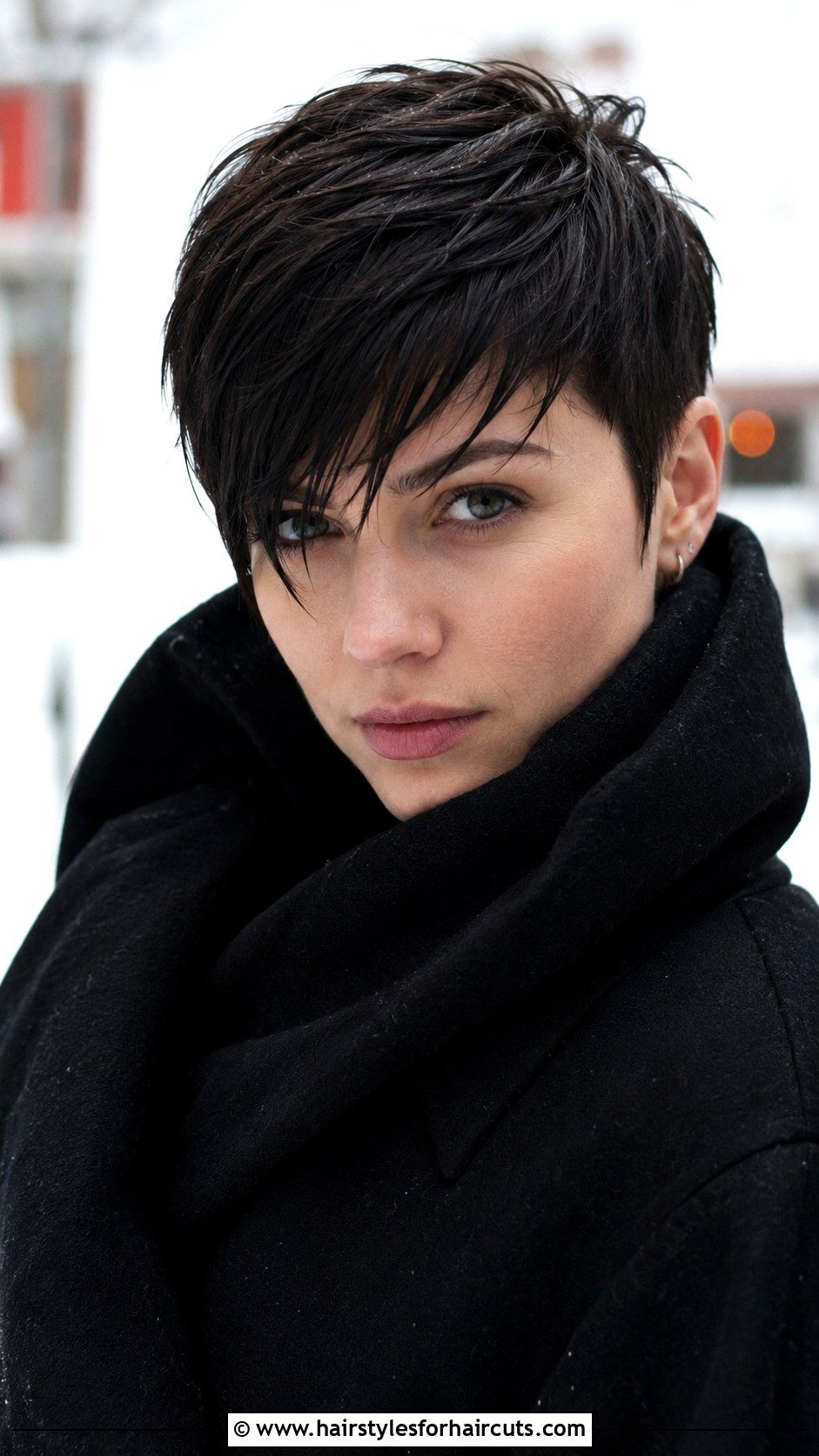 Swept Forward Greasy Pixie - 25 greasy hairstyles for short hair - 25 greasy hairstyles for short hair
