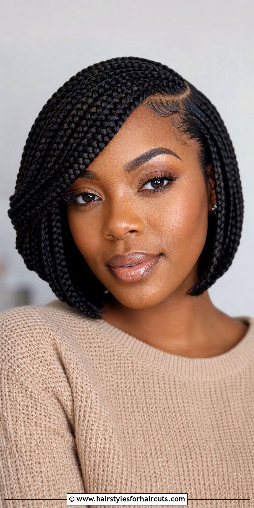 Swoop Front Braid Bob - 25 front braid hairstyles for black hair - 25 front braid hairstyles for black hair