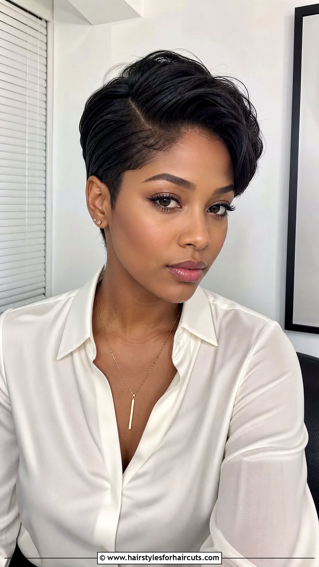 TWA With Side Part - 25 beginner easy natural hairstyles for short hair - 25 beginner easy natural hairstyles for short hair
