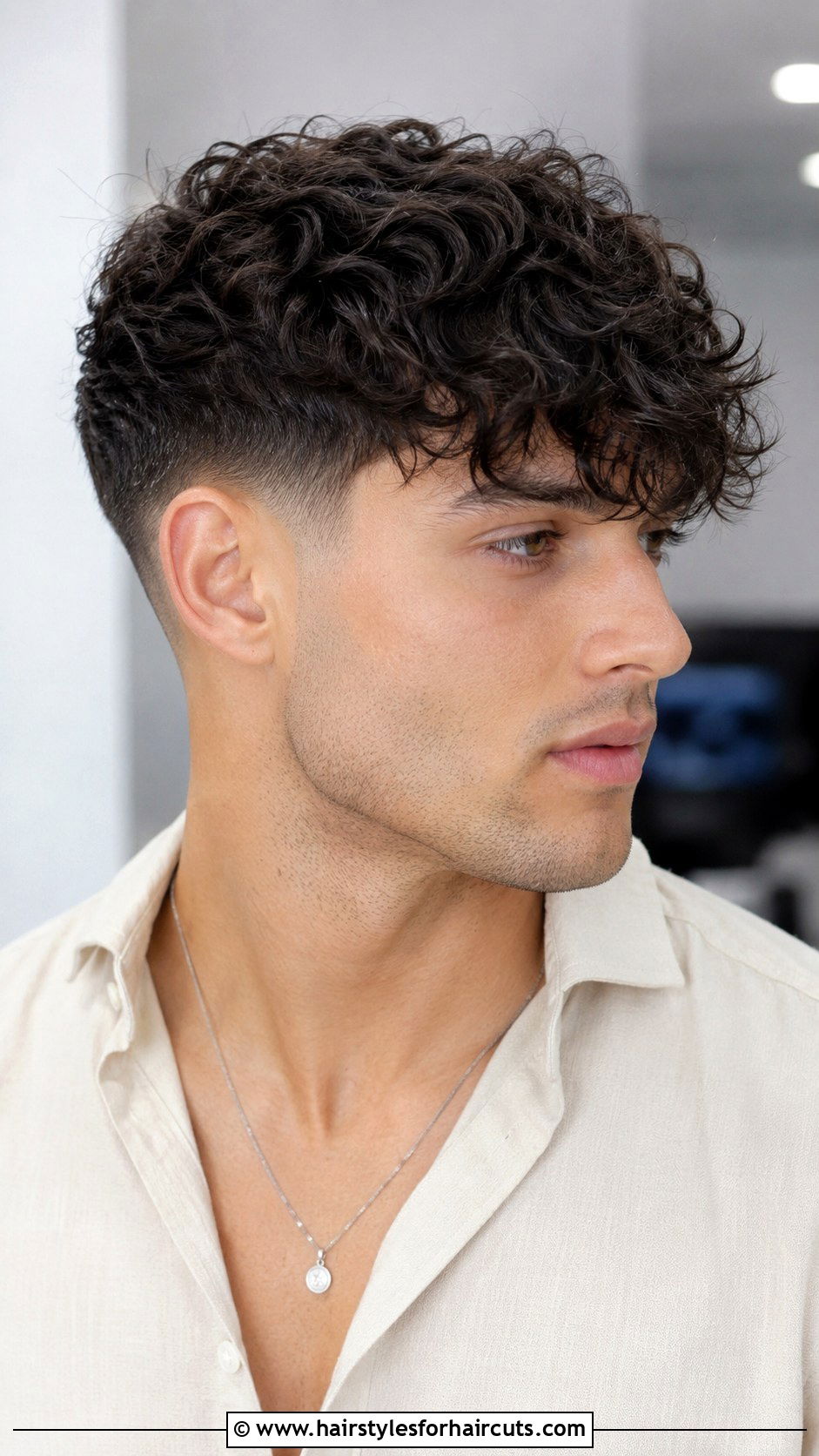 Taper Fade With Curly Fringe - 25 fade haircuts with curly hair - 25 fade haircuts with curly hair