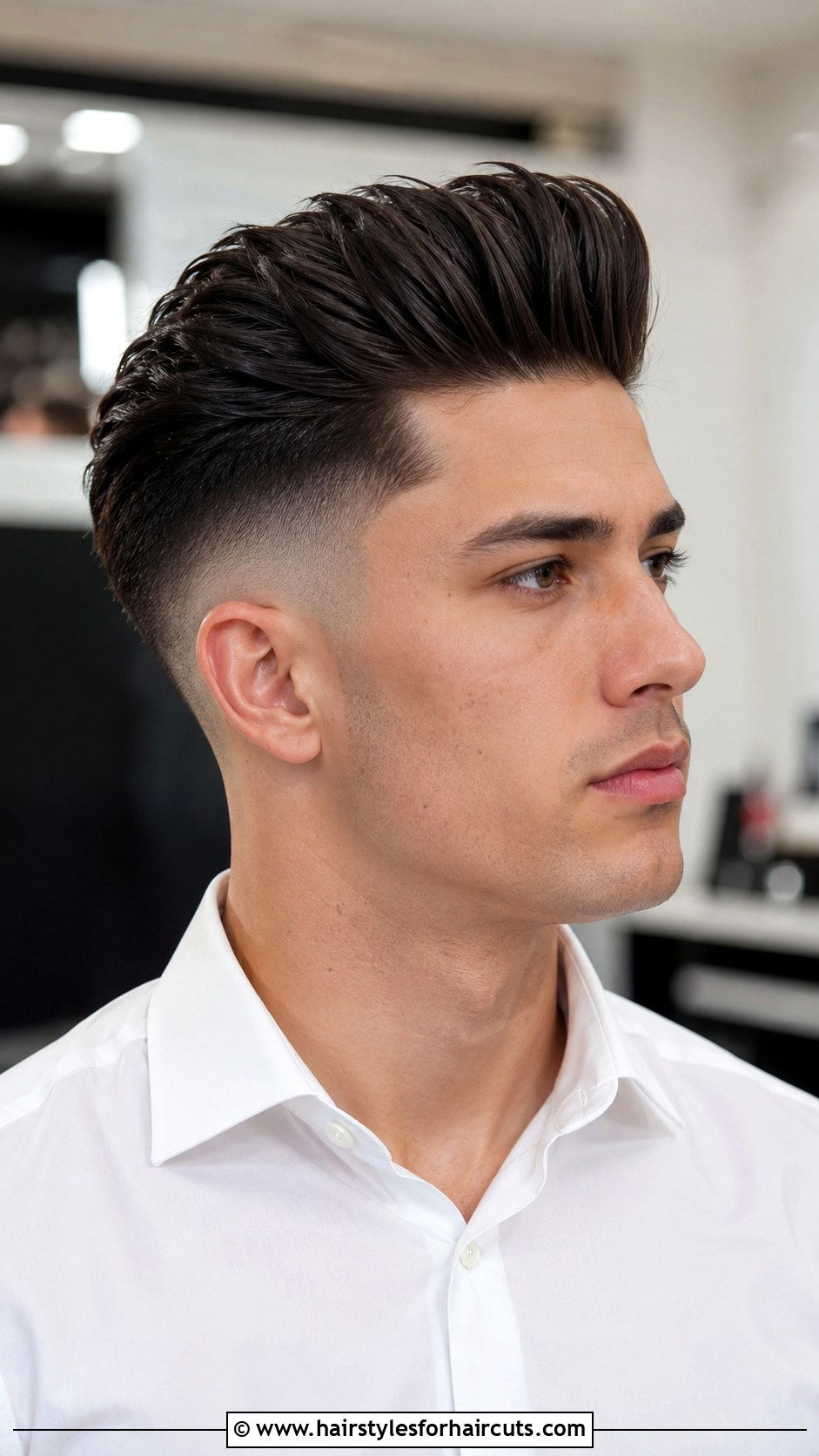 Taper Fade With Pompadour - 25 cuban haircuts - 25 cuban haircuts