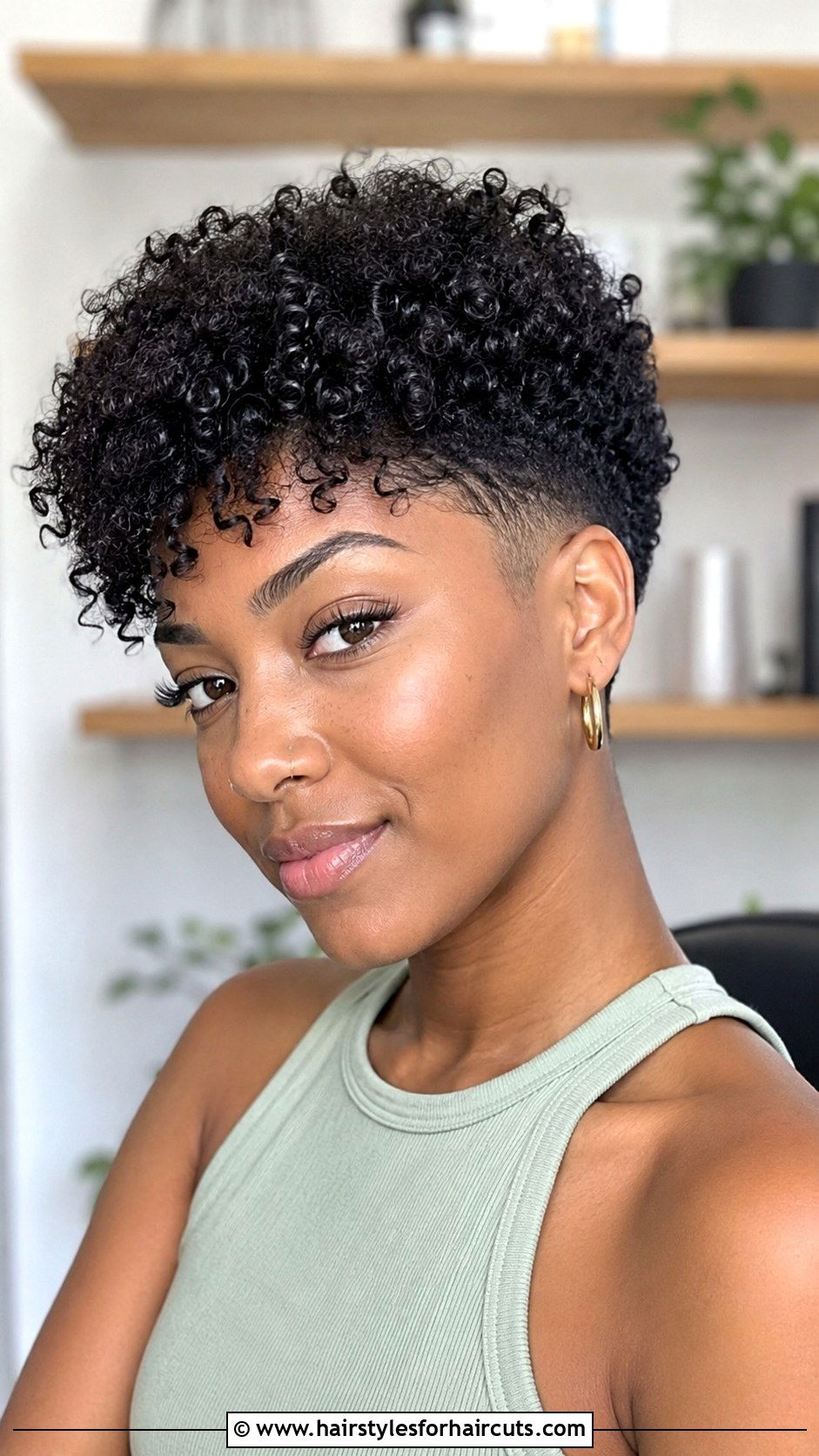 Tapered Curly Afro - 25 curling iron hairstyles for black hair - 25 curling iron hairstyles for black hair