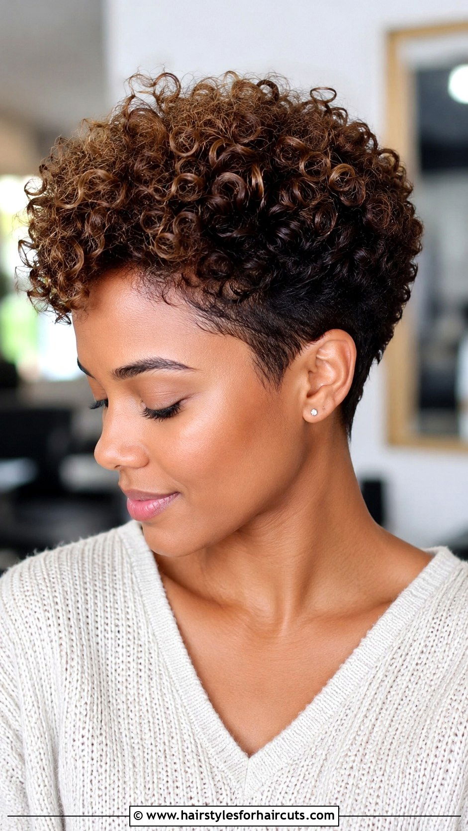 Tapered Curly Cut - 25 short haircuts for curly hair over 50 - 25 short haircuts for curly hair over 50