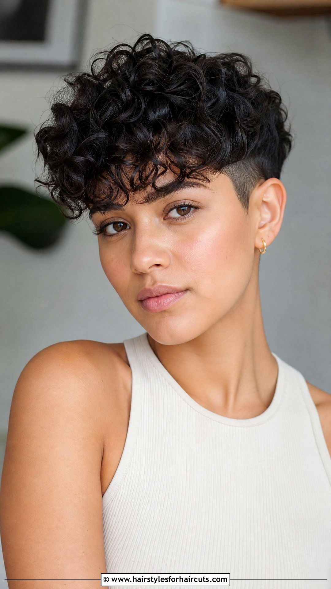 Tapered Curly Cut With Bangs - 25 curly hair with bangs hairstyles - 25 curly hair with bangs hairstyles