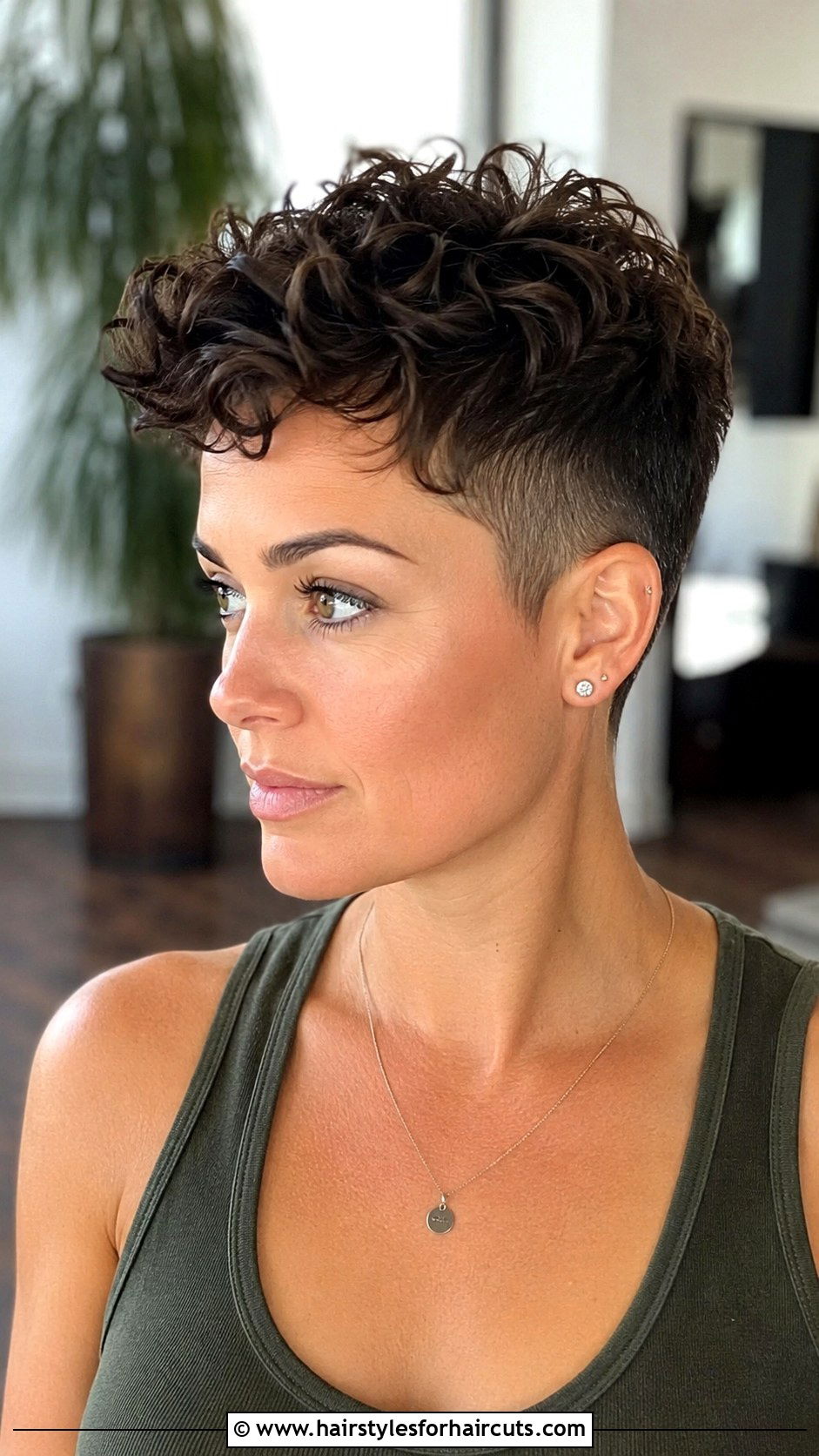 Tapered Curly Pixie - 25 curly haircuts miami - 25 curly haircuts miami