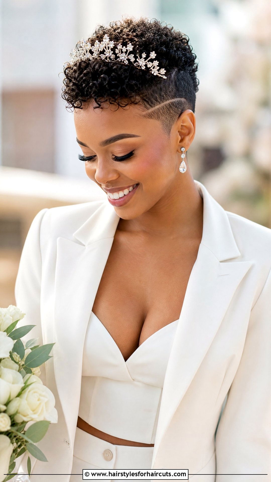Tapered Cut With Accessories - 25 wedding hairstyles black hair - 25 wedding hairstyles black hair